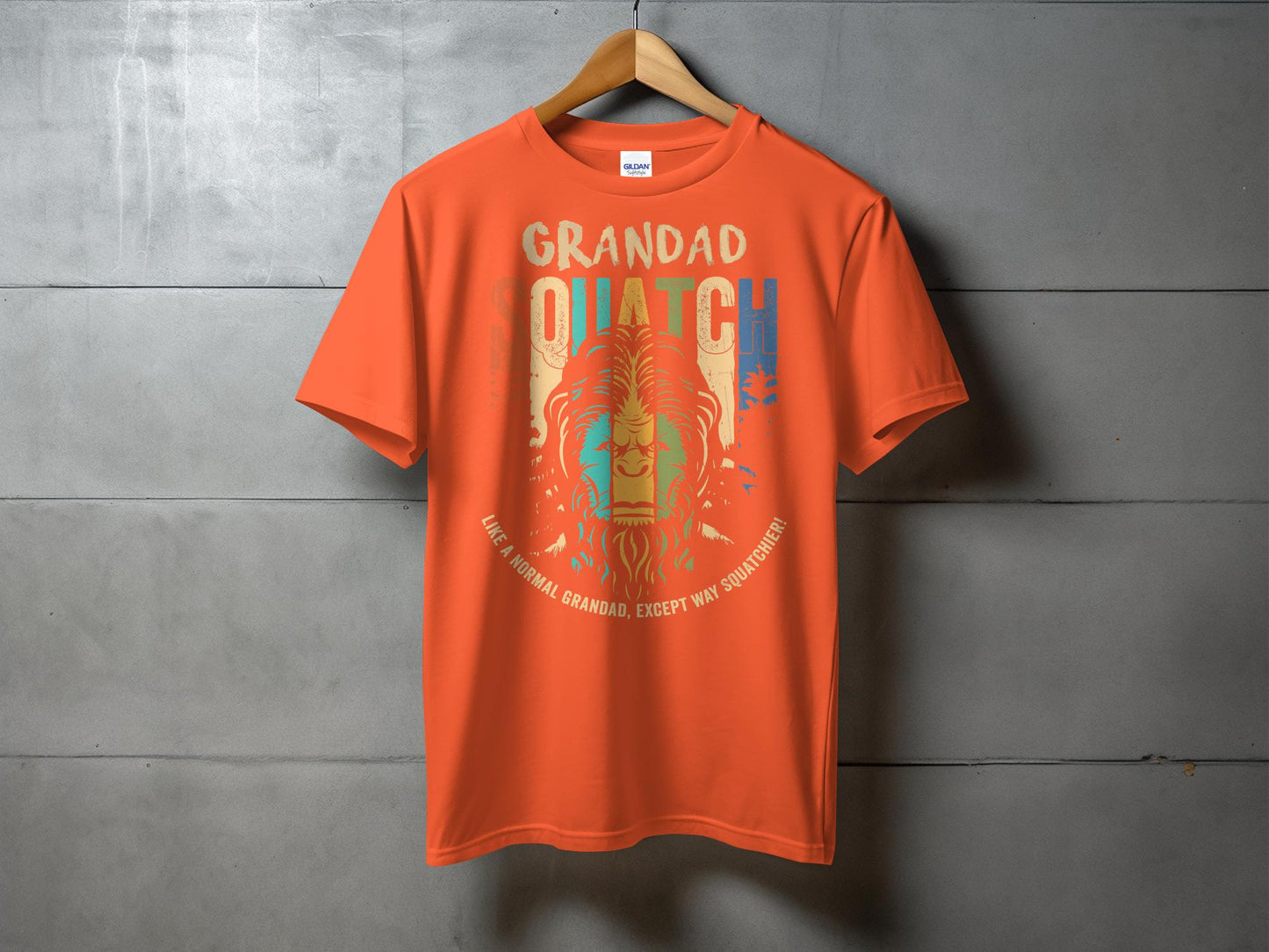 Grandad Squatch Funny Sasquatch Design T-Shirt