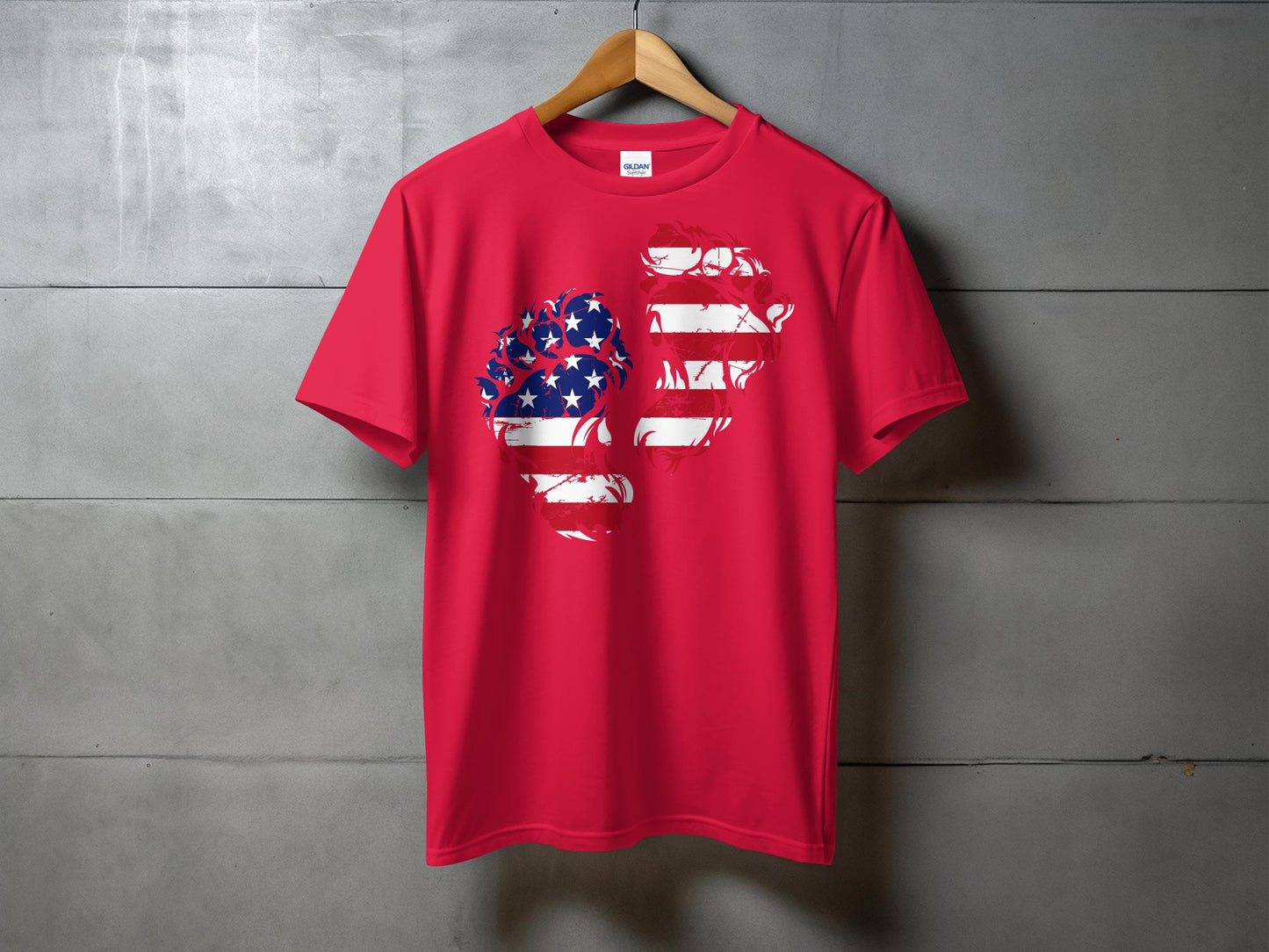 Bigfoot American Flag Footprints Shirt, Patriotic Bigfoot T-Shirt, Sasquatch Americana Tee,