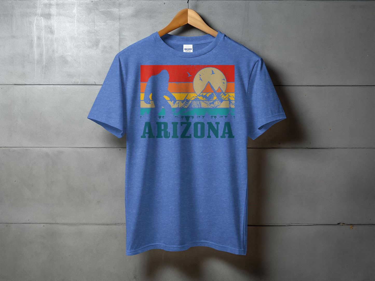 Retro Style Arizona Bigfoot Mountains Adventure T-Shirt