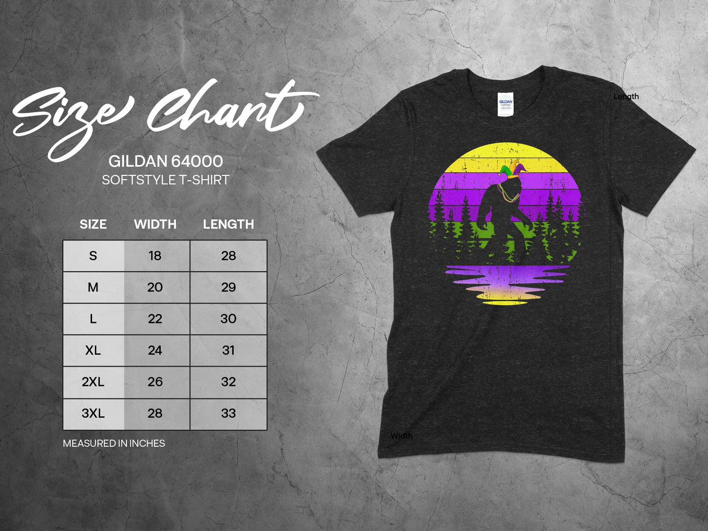 Bigfoot Mardi Gras Festival Themed Graphic T-Shirt