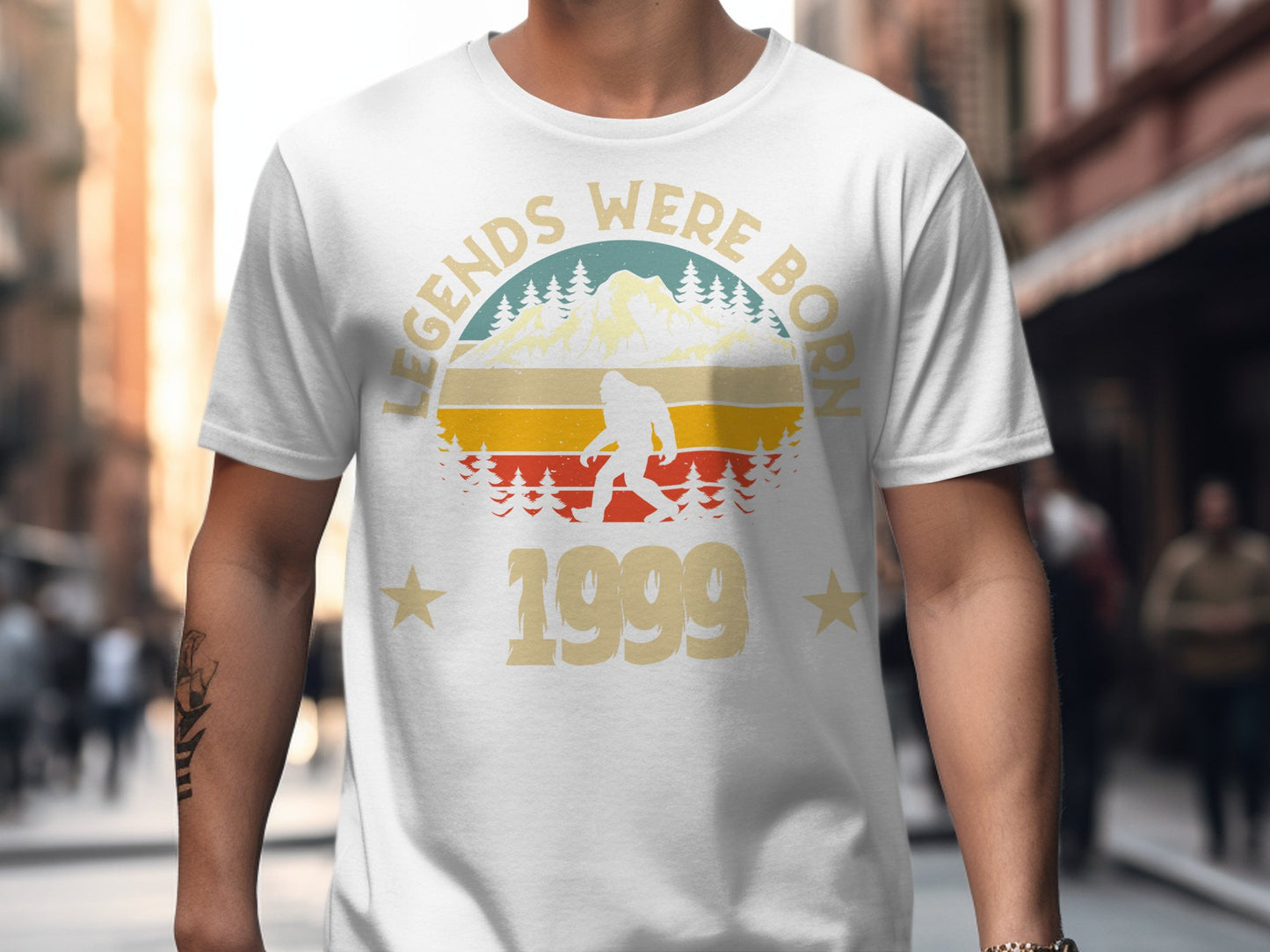 Legends Were Born 1999 Bigfoot Birthday T-Shirt