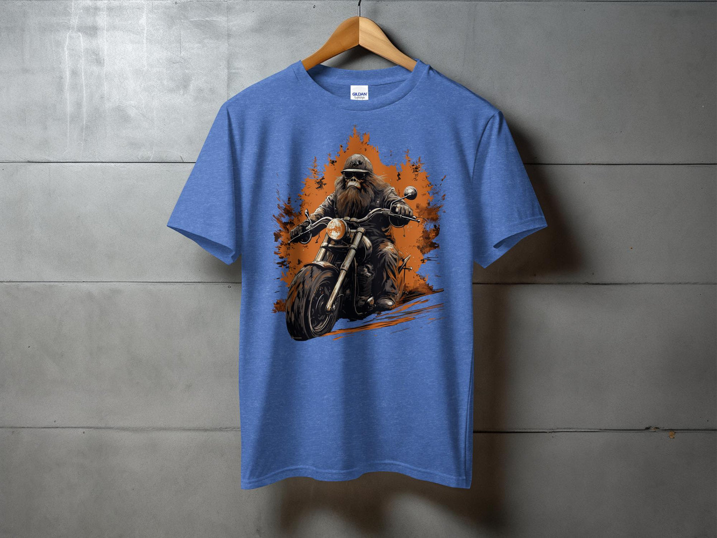 Bigfoot Biker T-Shirt, Sasquatch Motorcycle Tee, Cryptid Rider Shirt, Bigfoot Enthusiast Gift, Biking Adventure Graphic Tee