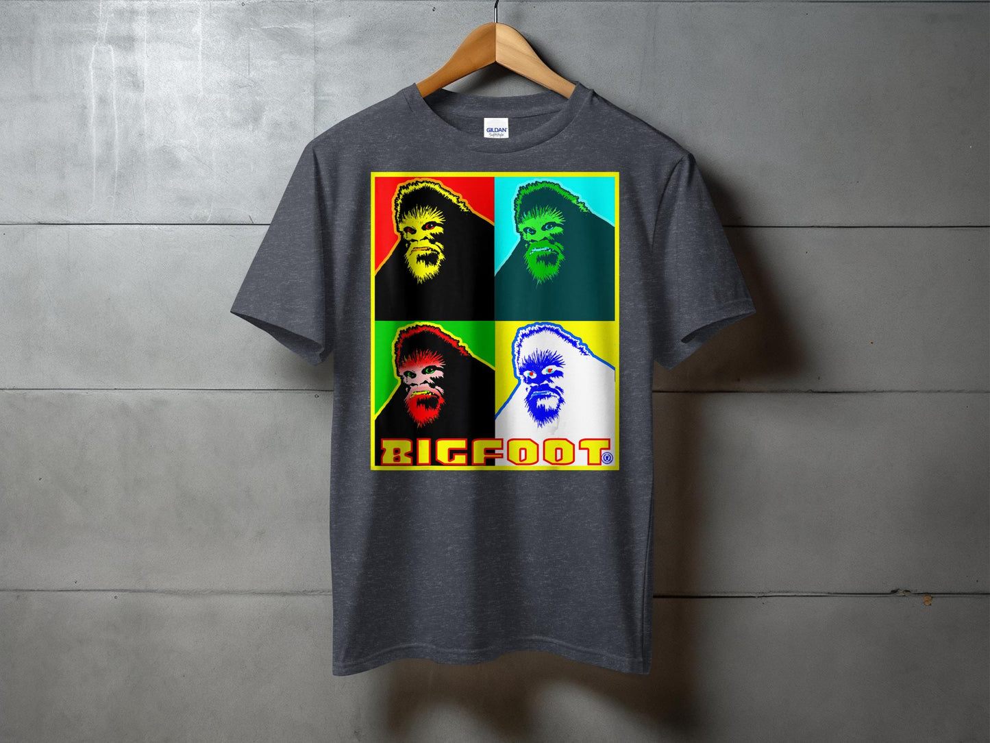 Bigfoot Pop Art Colorful Design T-Shirt