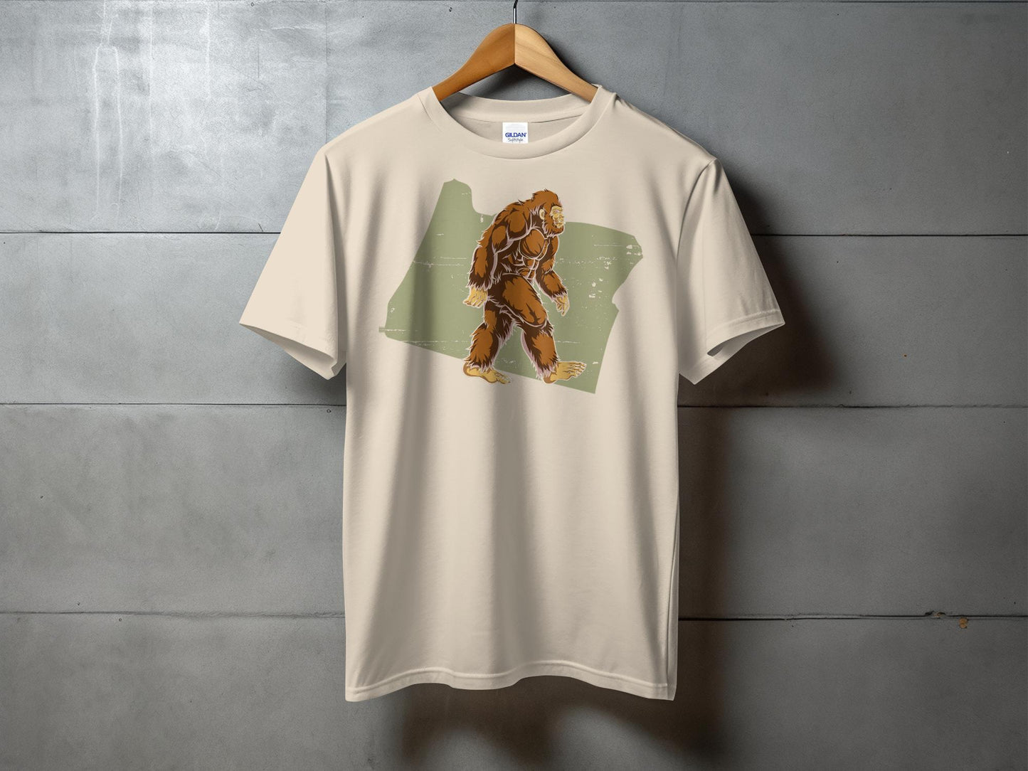 Bigfoot Oregon Shirt, Sasquatch Graphic Tee, Bigfoot Silhouette T-Shirt, Mythical Creature Apparel, Pacific Northwest Bigfoot