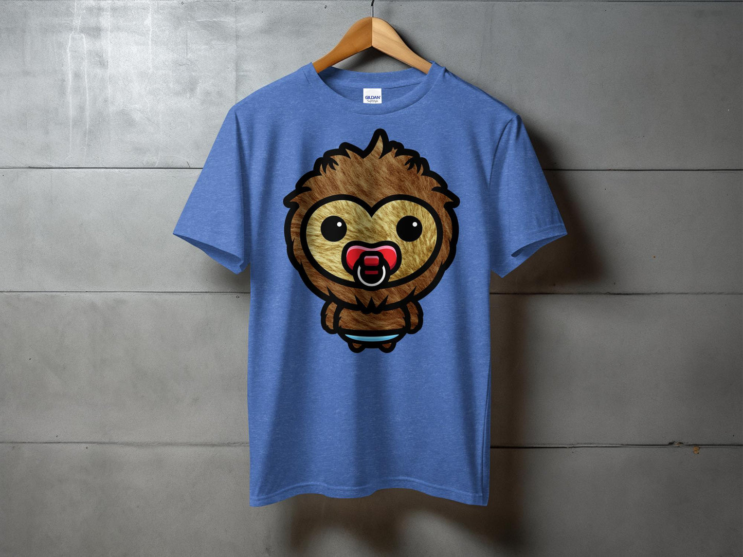 Cute Baby Bigfoot with Red Pacifier T-Shirt