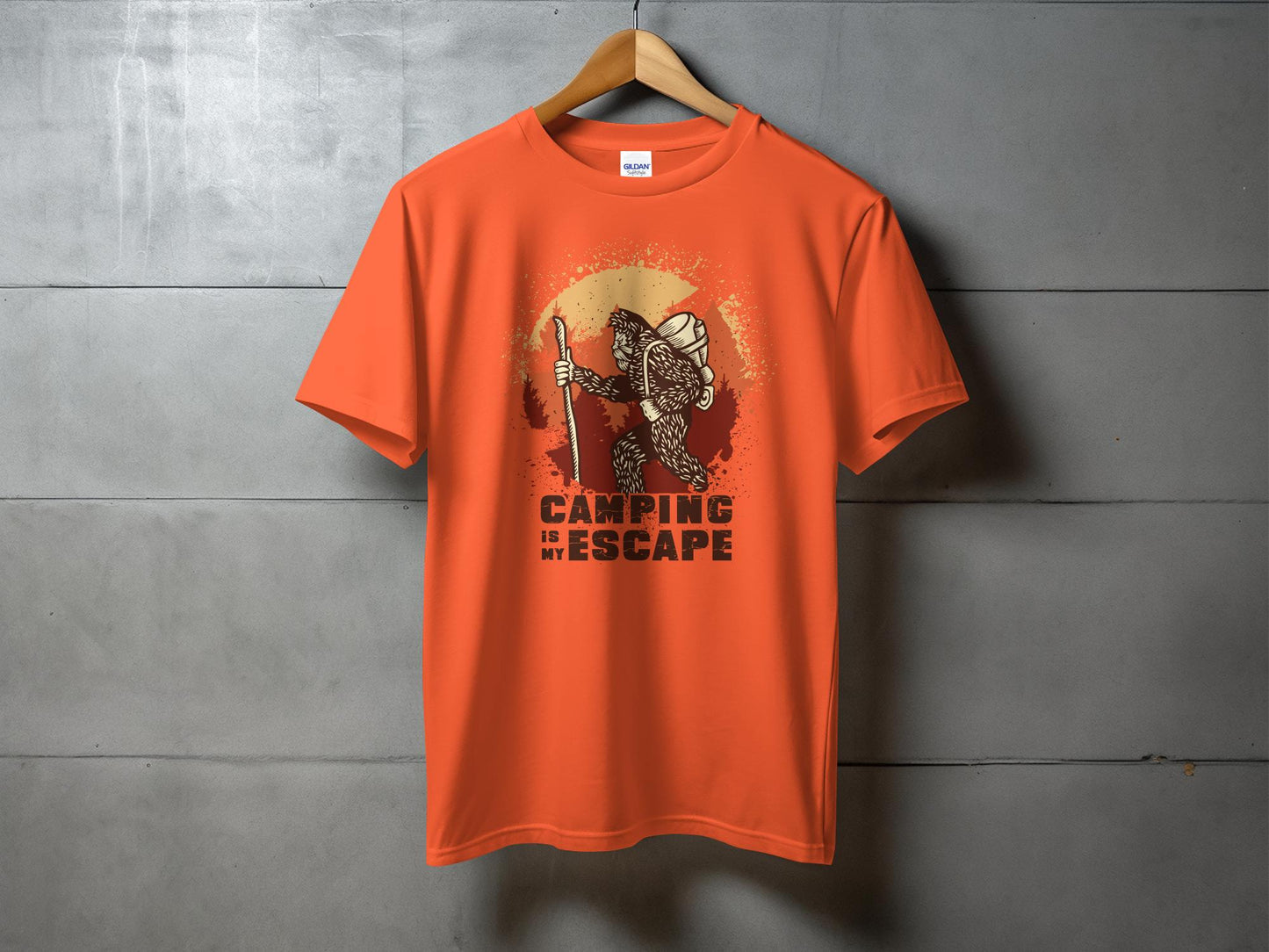 Bigfoot Camping Shirt, Camping Is My Escape Shirt, Hiking Adventure Shirt, Bigfoot Enthusiast Shirt, Outdoorsman Gift Tee