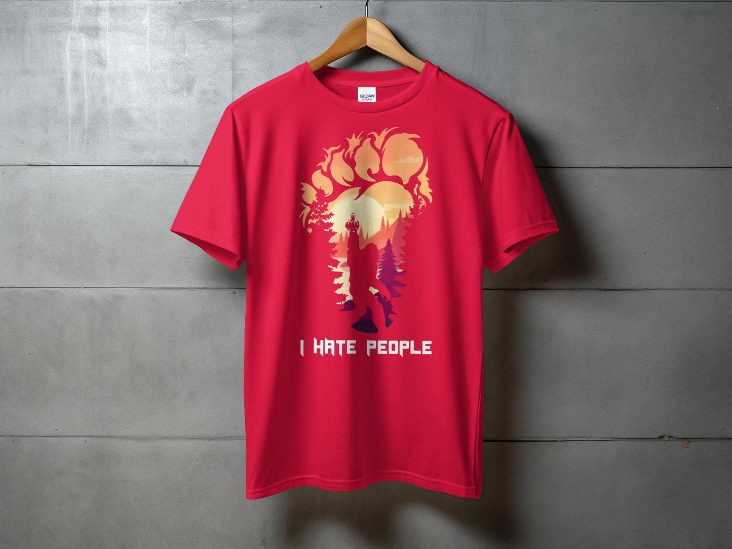 Unique I Hate People Funny Bigfoot Sasquatch T-Shirt