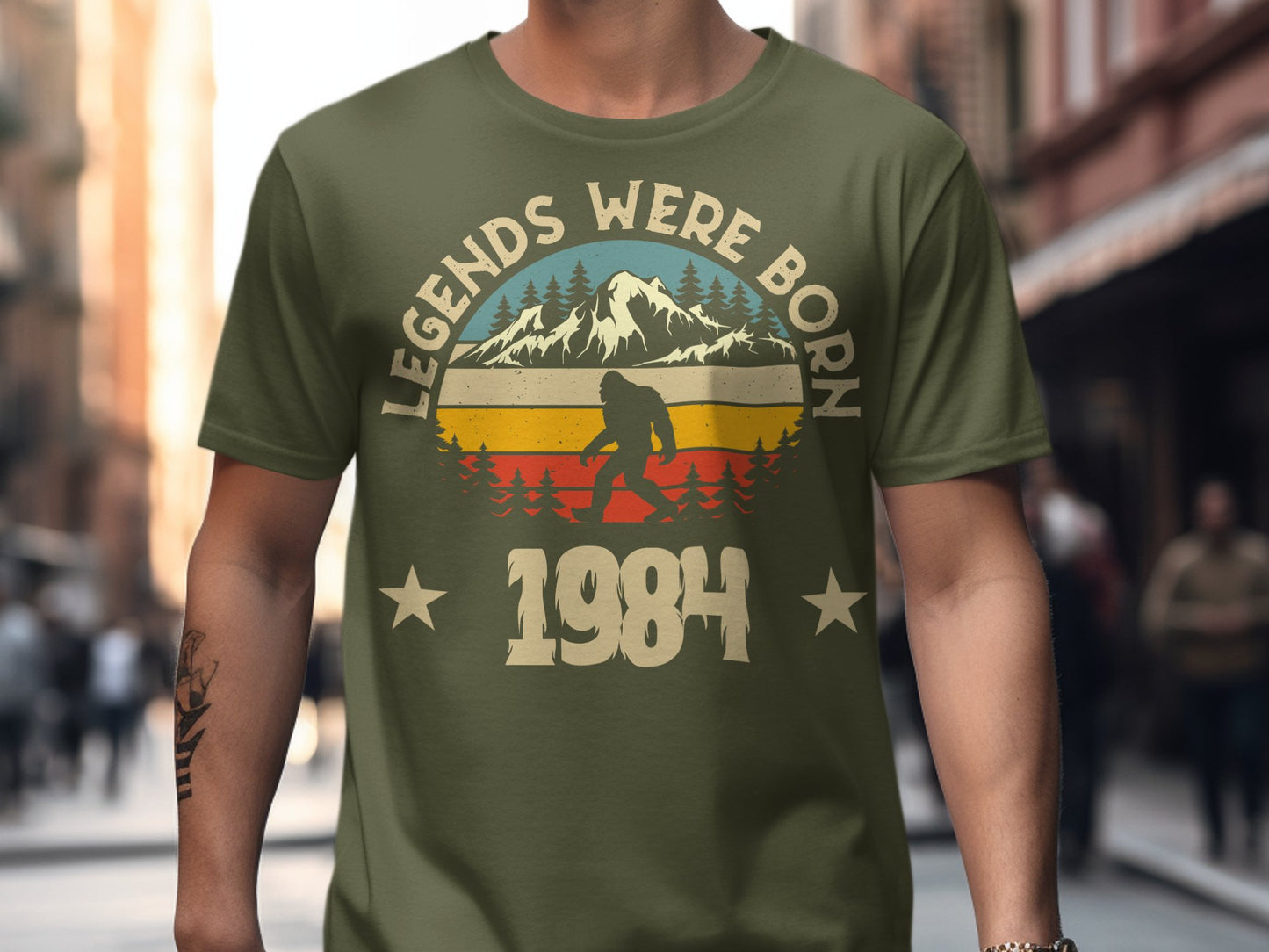 Legends Were Born 1984 Bigfoot Graphic T-Shirt