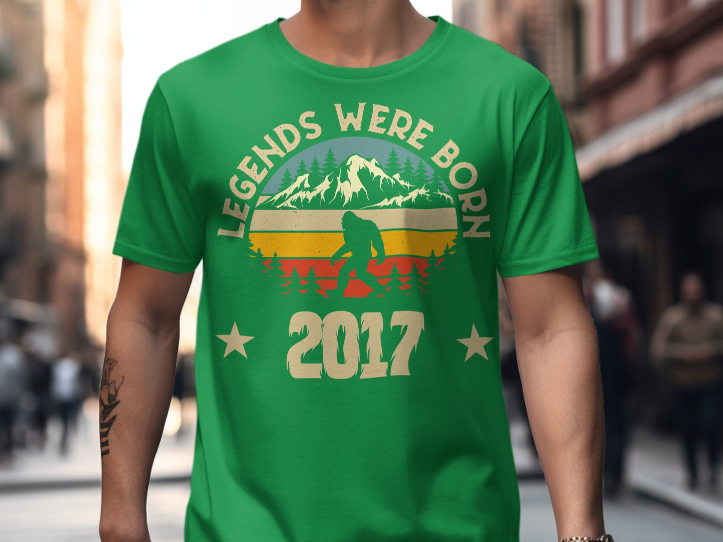 Legends Were Born 2017 Bigfoot Star Design T-Shirt