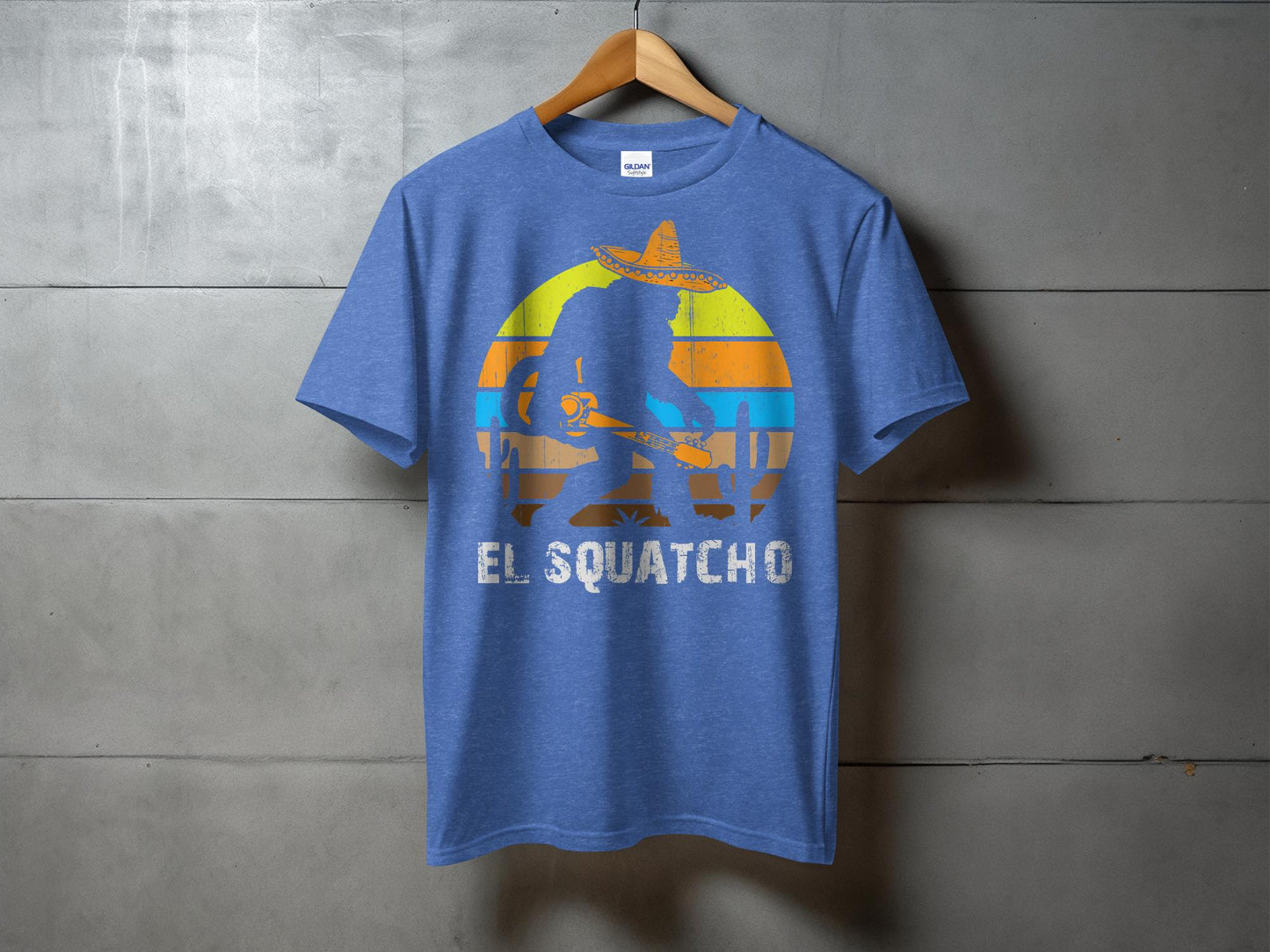 El Squatcho Guitar Sombrero Desert Graphic T-Shirt