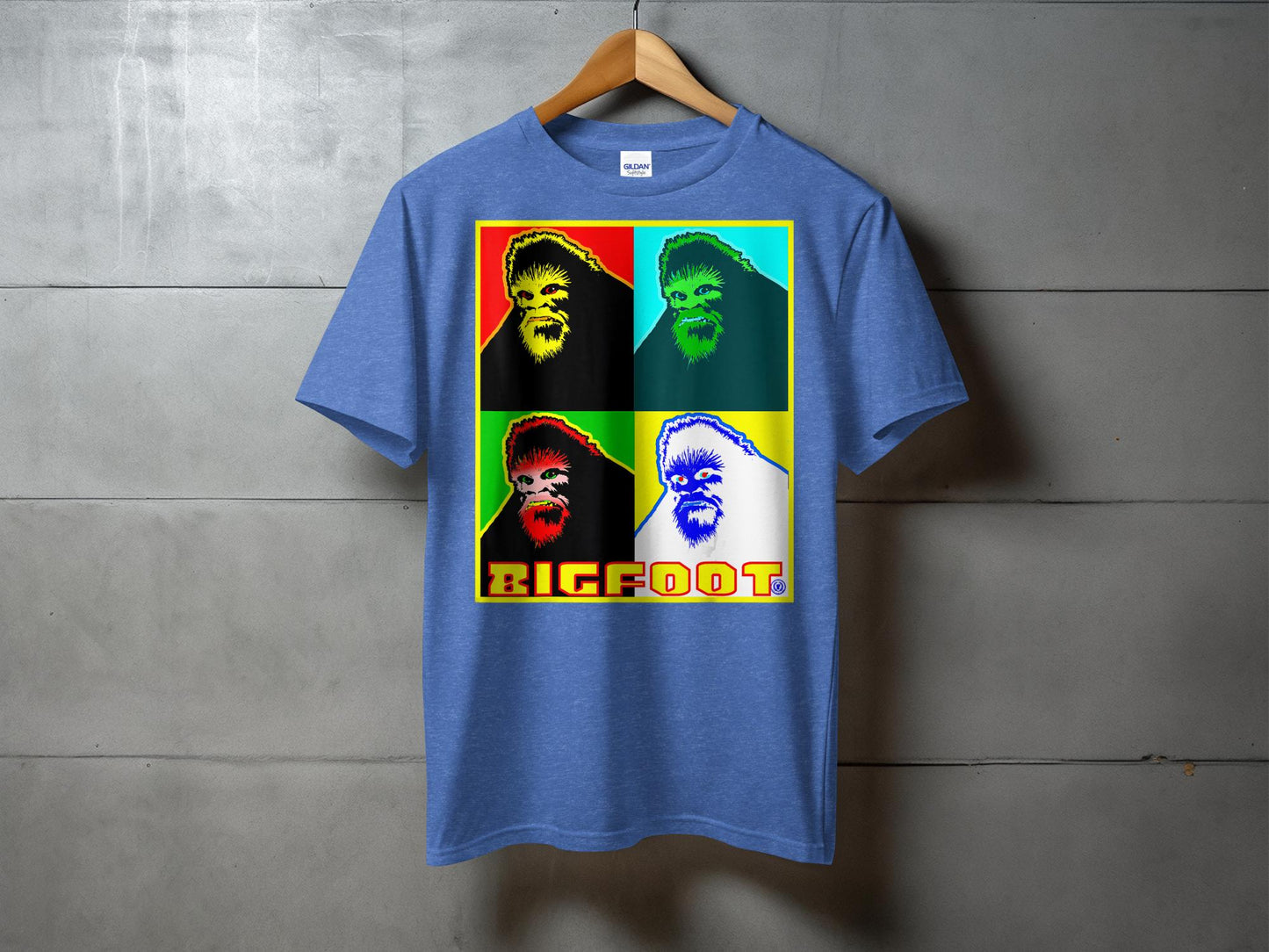 Bigfoot Pop Art Colorful Design T-Shirt