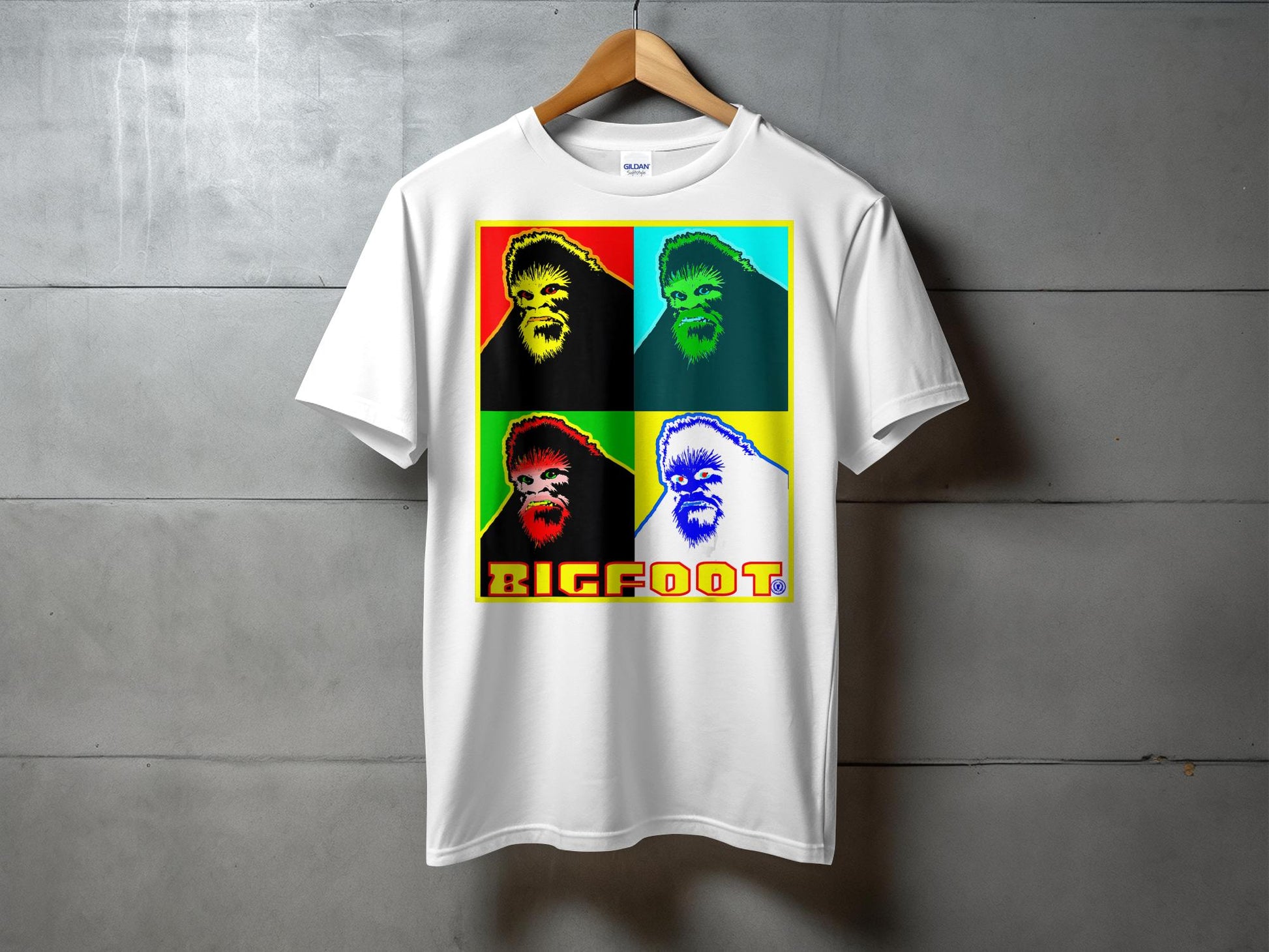 Bigfoot Pop Art Colorful Design T-Shirt