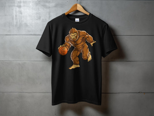 Fierce Sasquatch Basketball Dribble Graphic Novelty T-Shirt