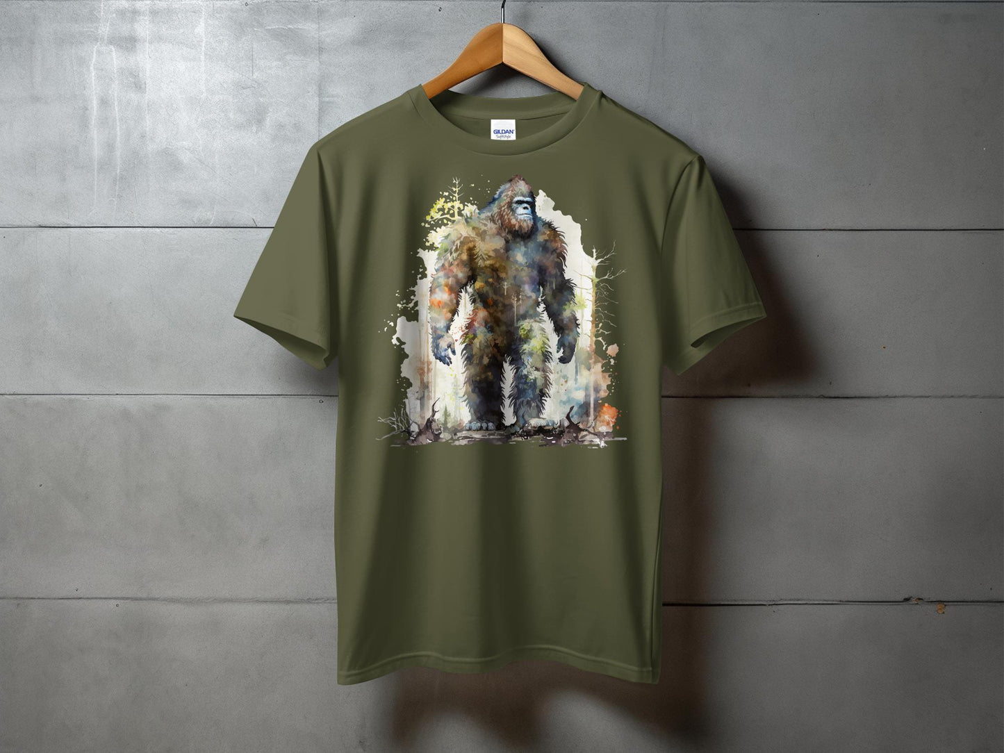 Bigfoot Shirt, Sasquatch T-Shirt, Yeti Graphic Tee, Mountain Bigfoot Art, Cryptid Enthusiast Gift, Mythical Creature Shirt