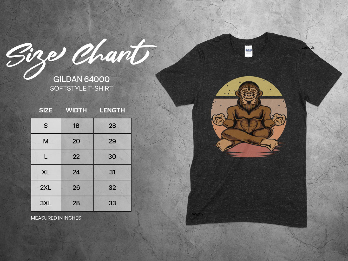 Meditating Bigfoot Relaxing Yoga Pose T-Shirt