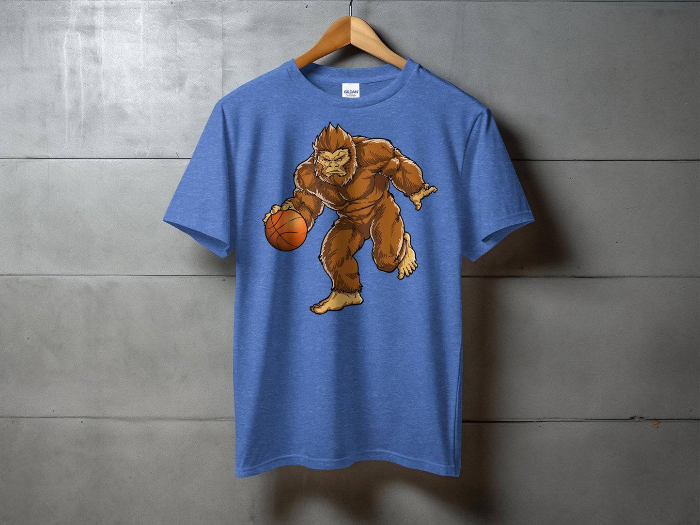 Fierce Sasquatch Basketball Dribble Graphic Novelty T-Shirt