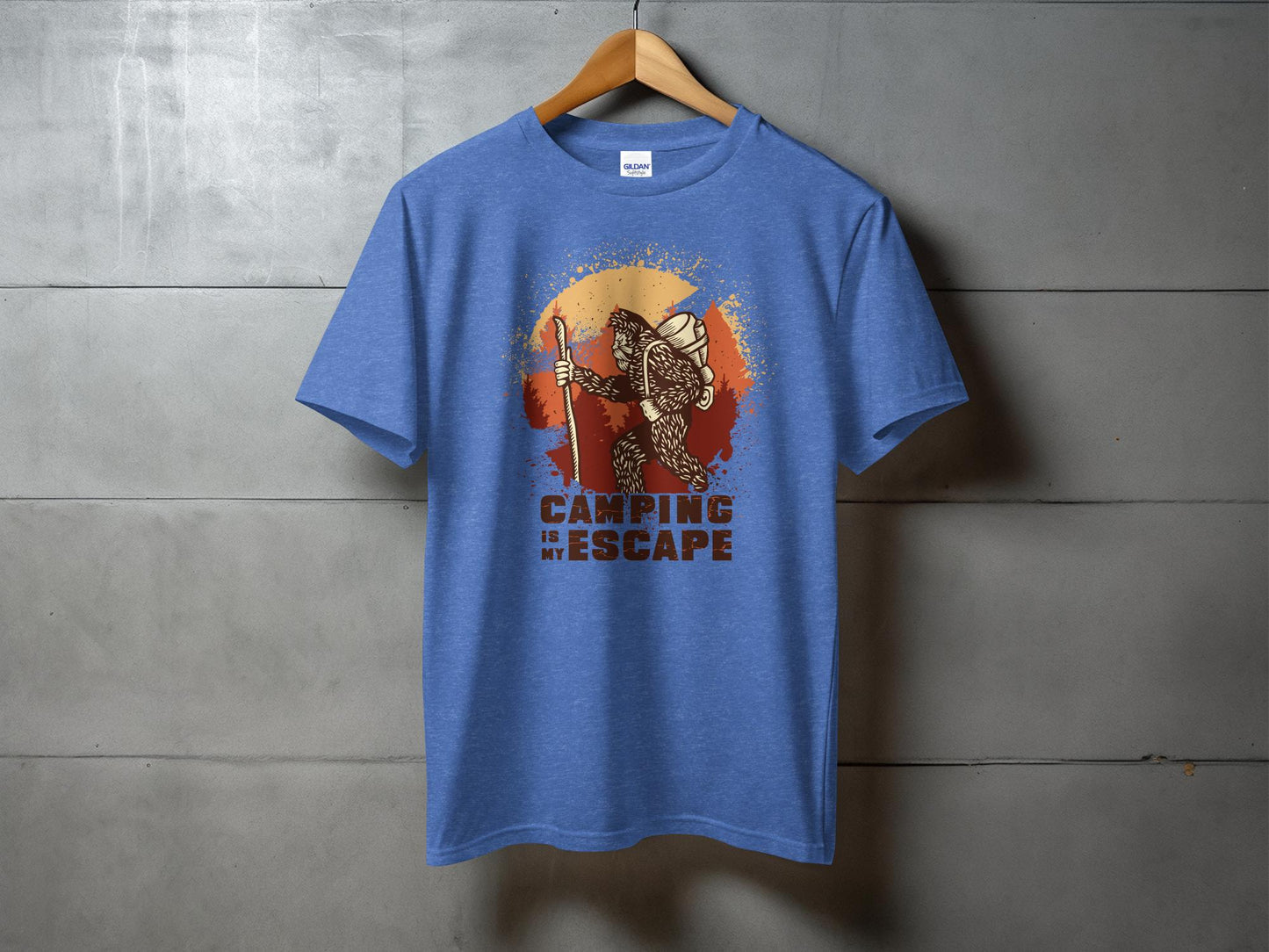 Bigfoot Camping Shirt, Camping Is My Escape Shirt, Hiking Adventure Shirt, Bigfoot Enthusiast Shirt, Outdoorsman Gift Tee