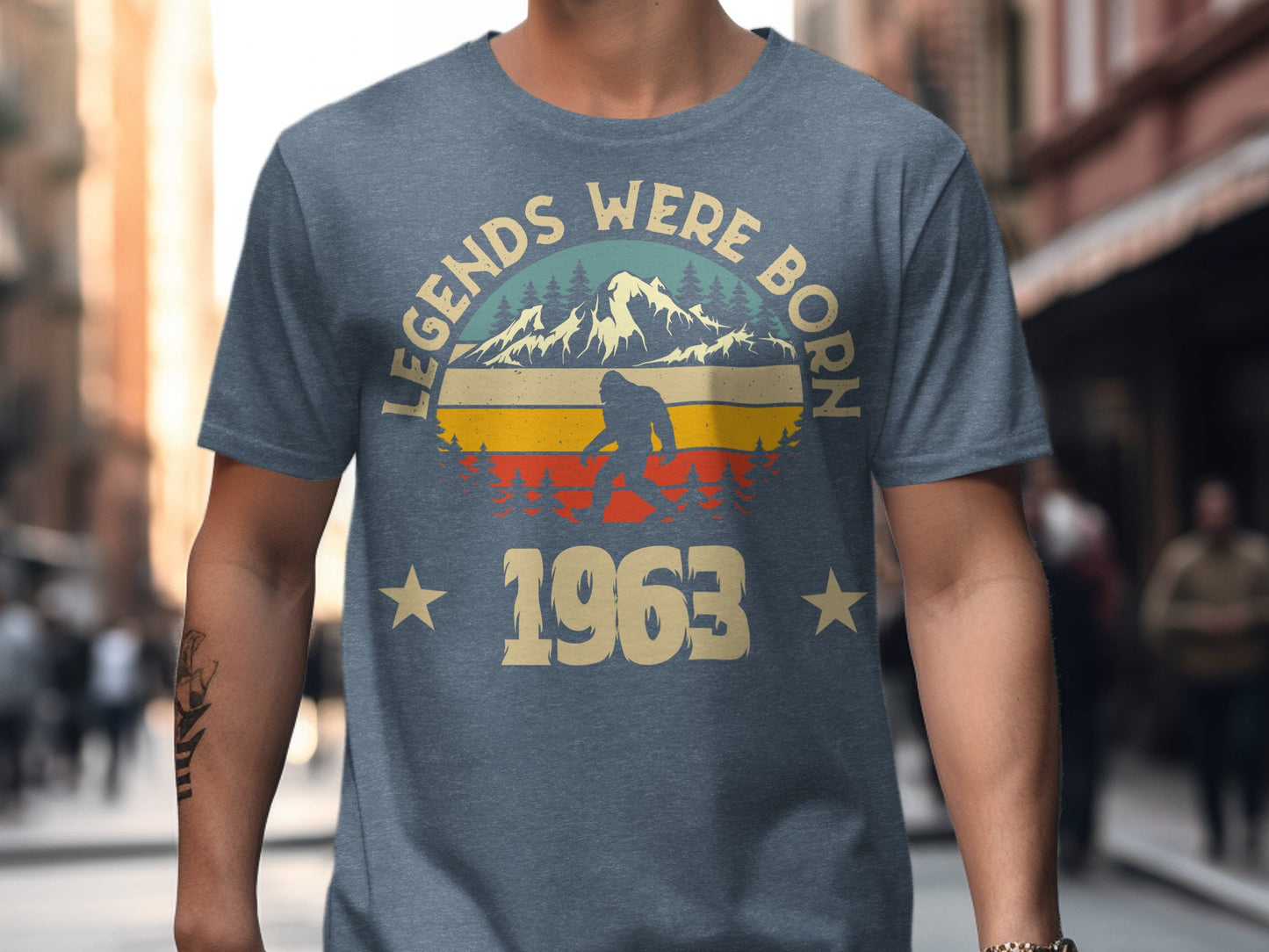 Legends Were Born 1963 Bigfoot Graphic T-Shirt