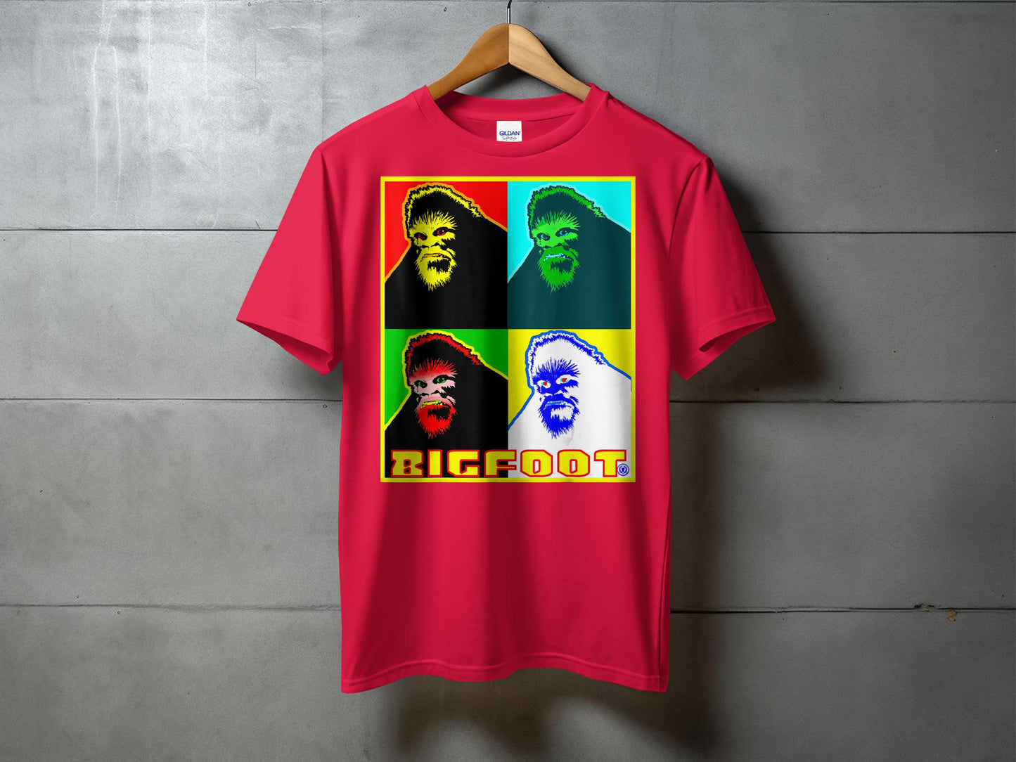 Bigfoot Pop Art Colorful Design T-Shirt