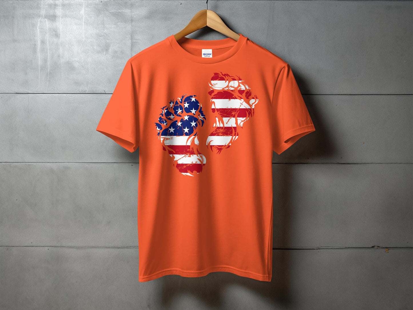 Bigfoot American Flag Footprints Shirt, Patriotic Bigfoot T-Shirt, Sasquatch Americana Tee,