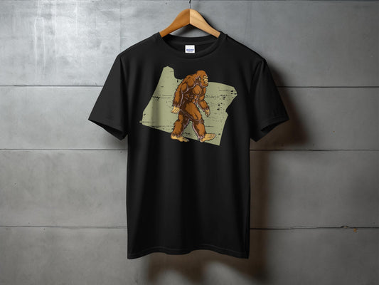 Bigfoot Oregon Shirt, Sasquatch Graphic Tee, Bigfoot Silhouette T-Shirt, Mythical Creature Apparel, Pacific Northwest Bigfoot