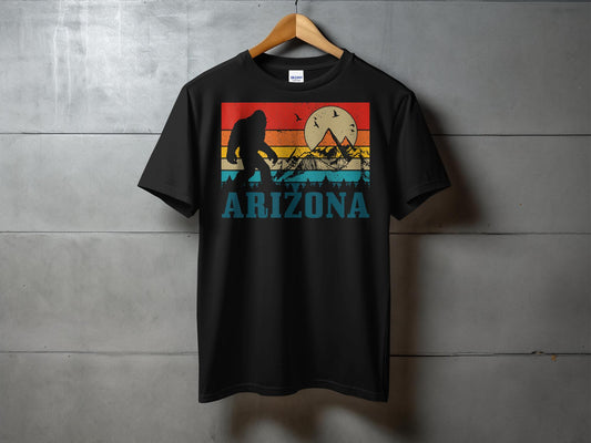 Retro Style Arizona Bigfoot Mountains Adventure T-Shirt