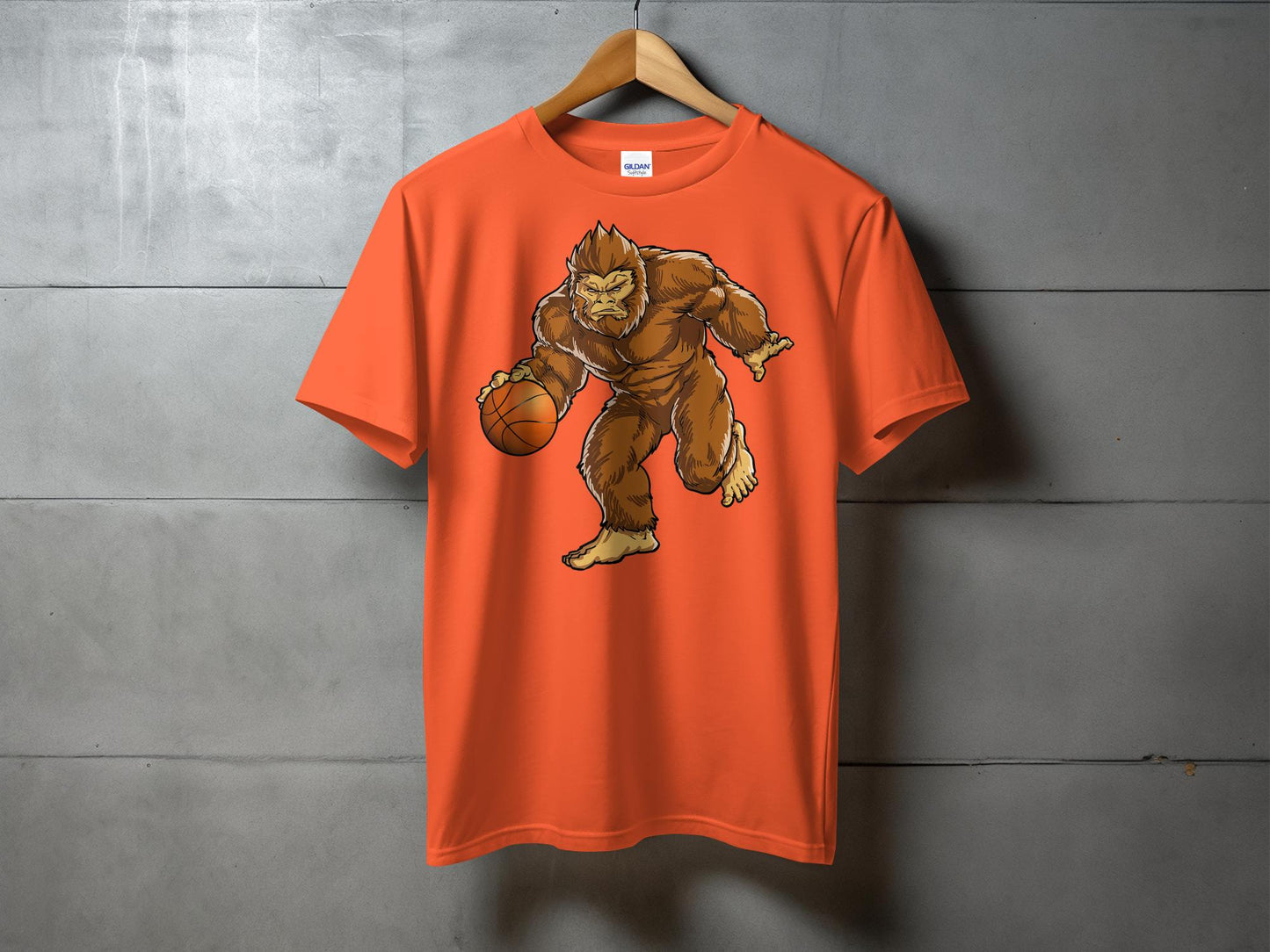 Fierce Sasquatch Basketball Dribble Graphic Novelty T-Shirt