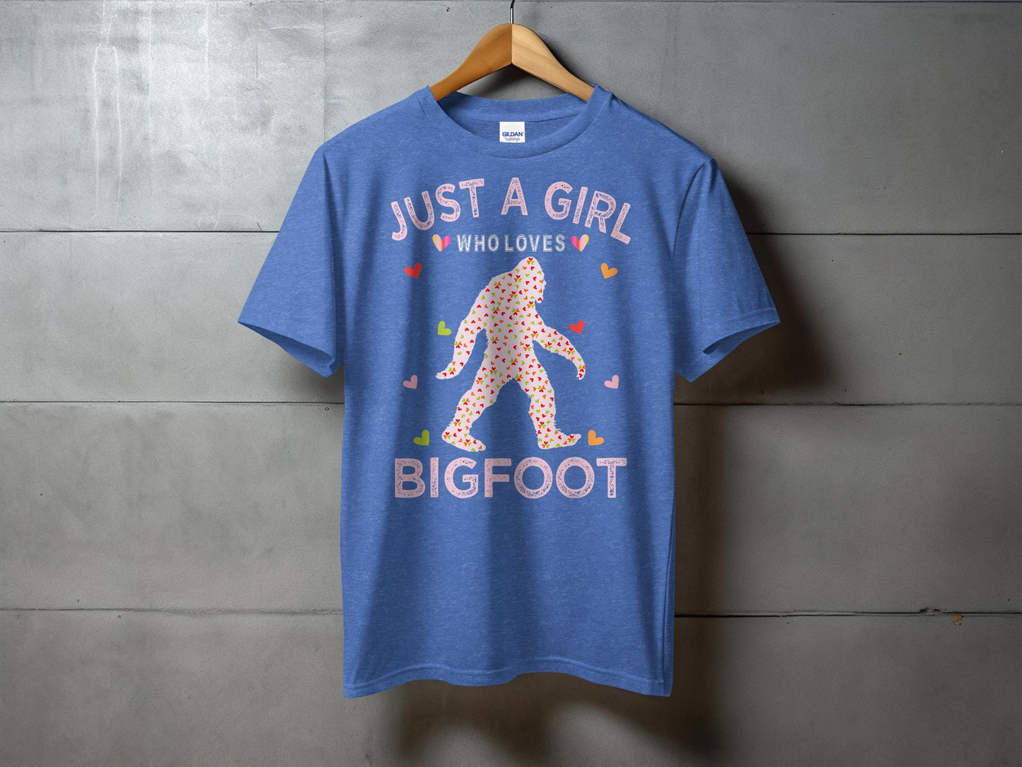 Just a Girl Who Loves Bigfoot Valentine's Day T-Shirt