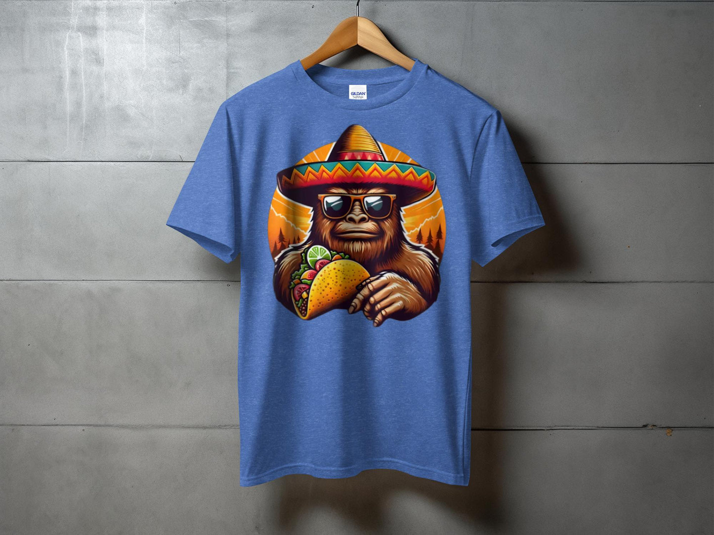 Bigfoot Taco T-Shirt, Funny Bigfoot Graphic Tee, Cool Bigfoot Shirt, Unique Bigfoot Taco Design, Trendy Bigfoot Taco Apparel