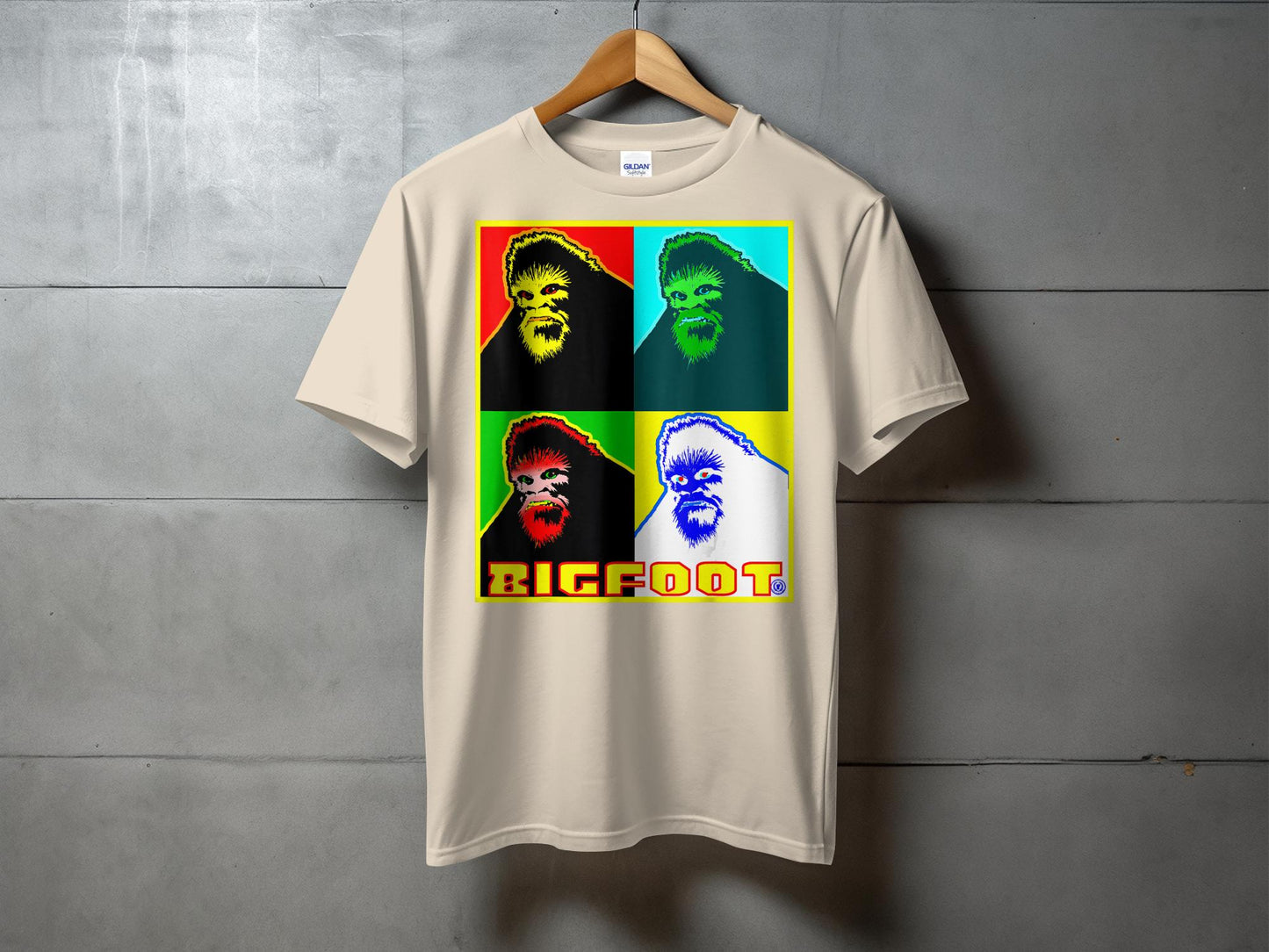 Bigfoot Pop Art Colorful Design T-Shirt