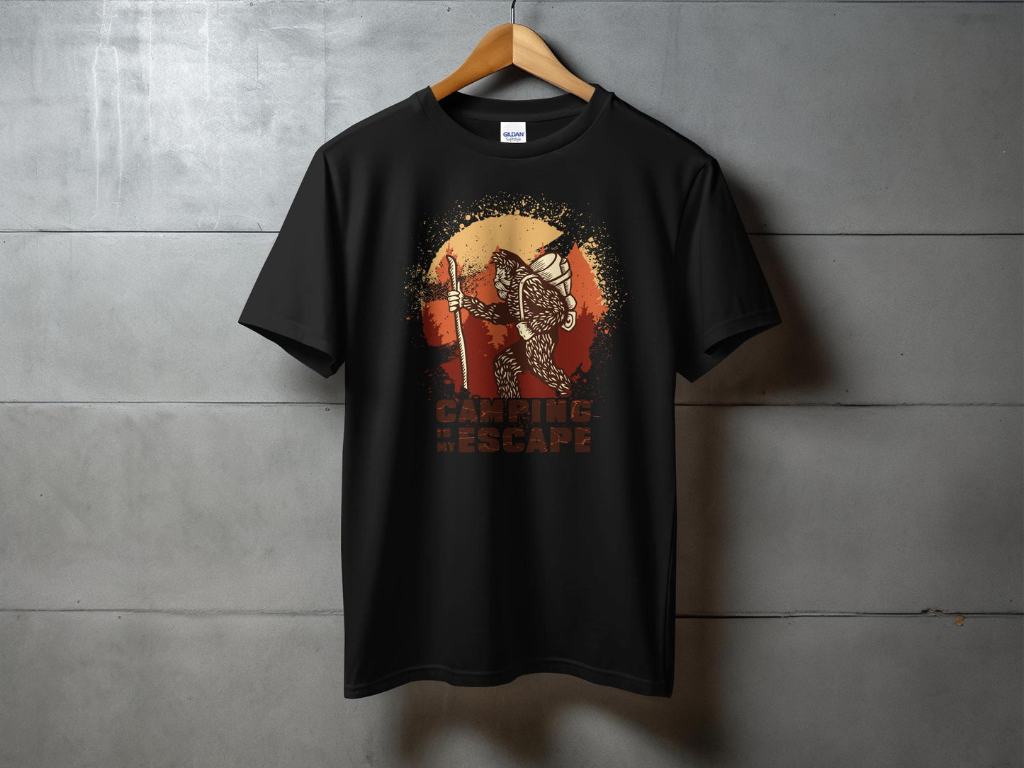 Bigfoot Camping Shirt, Camping Is My Escape Shirt, Hiking Adventure Shirt, Bigfoot Enthusiast Shirt, Outdoorsman Gift Tee