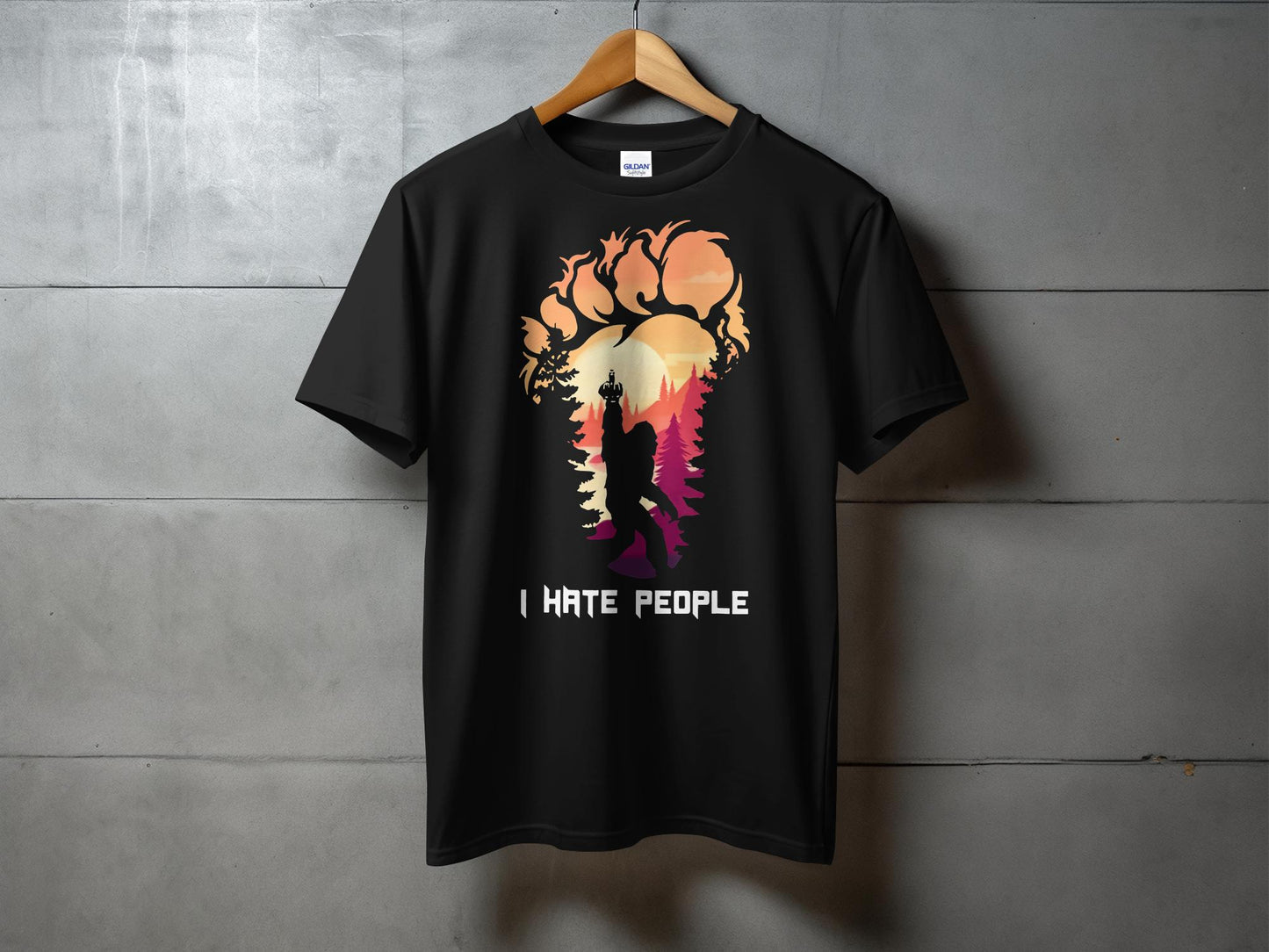 Unique I Hate People Funny Bigfoot Sasquatch T-Shirt