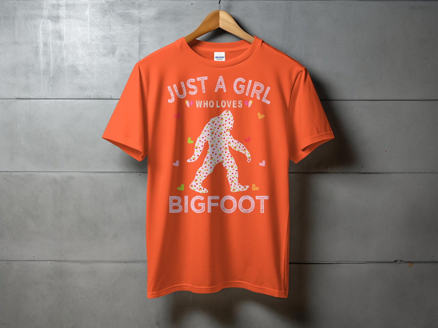 Just a Girl Who Loves Bigfoot Valentine's Day T-Shirt