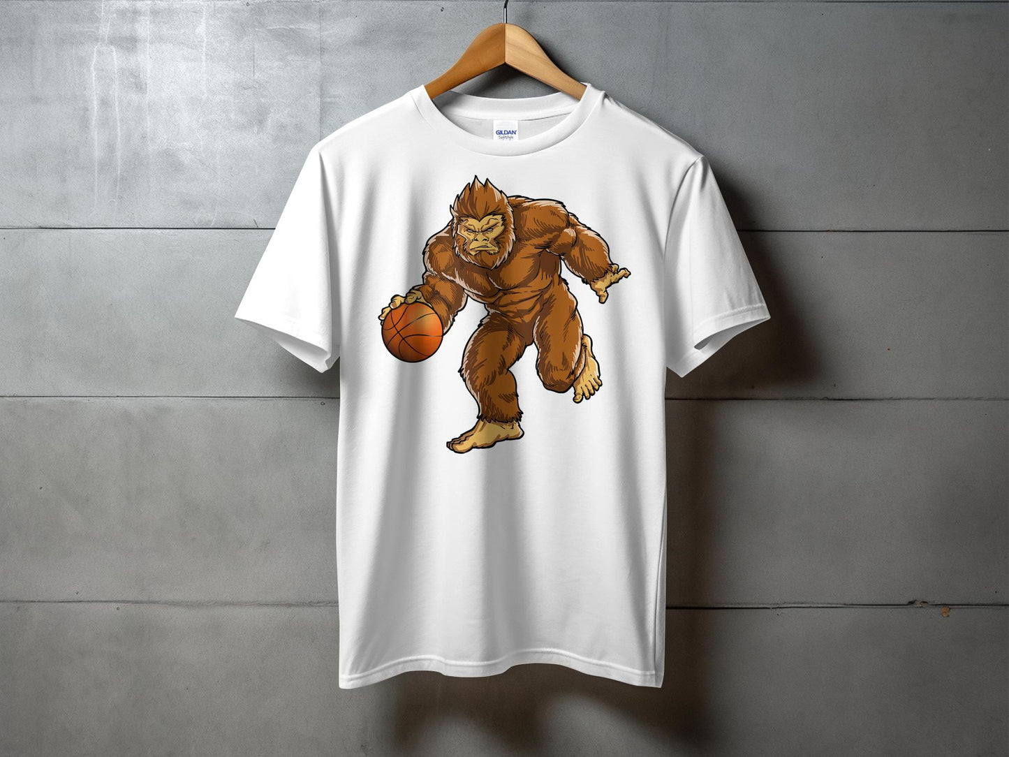 Fierce Sasquatch Basketball Dribble Graphic Novelty T-Shirt