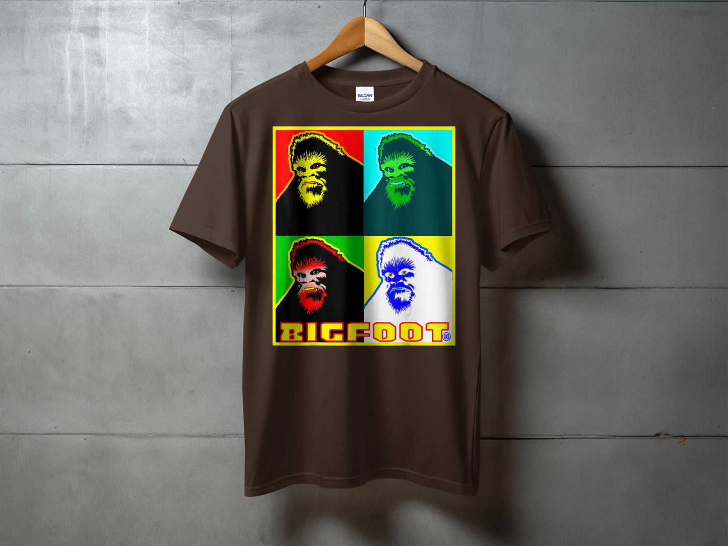 Bigfoot Pop Art Colorful Design T-Shirt