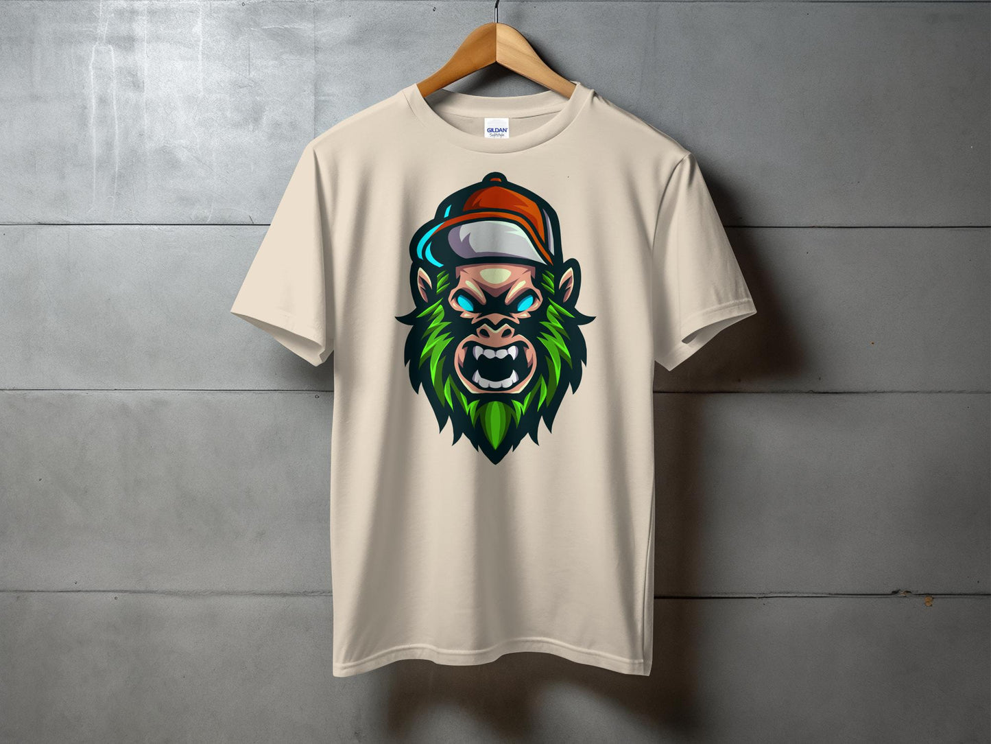 Bigfoot Trucker Graphic Tee, Urban Streetwear, Mythical Creature T-Shirt, Trendy Outdoors, Unique Bigfoot Design Shirt