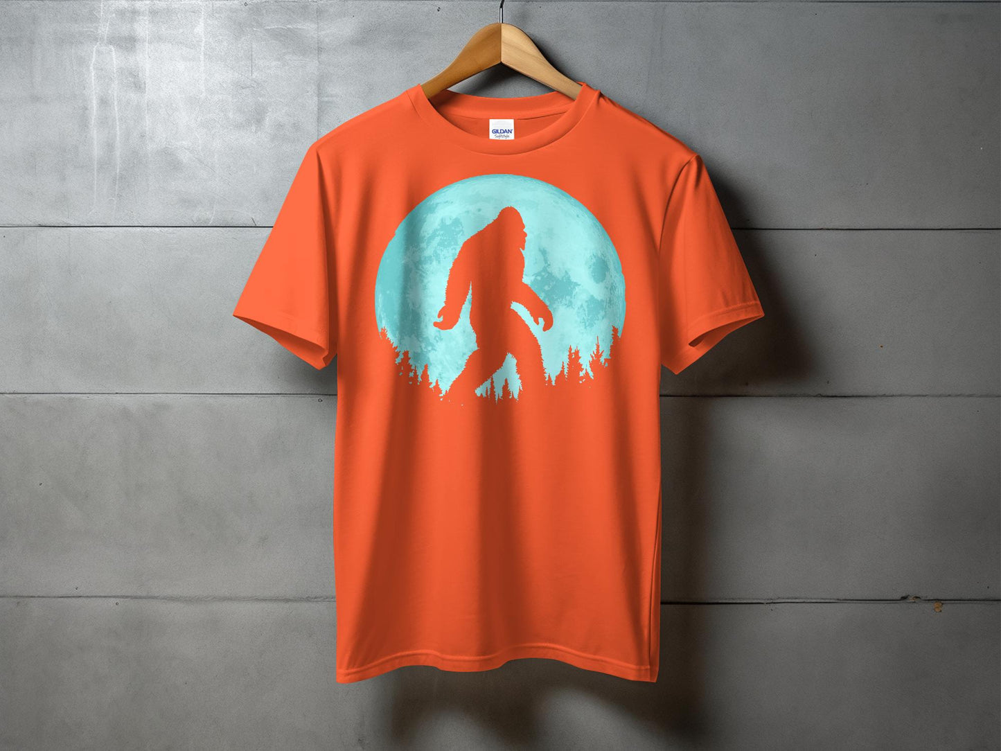 Mythical Bigfoot Silhouette Full Moon T-Shirt