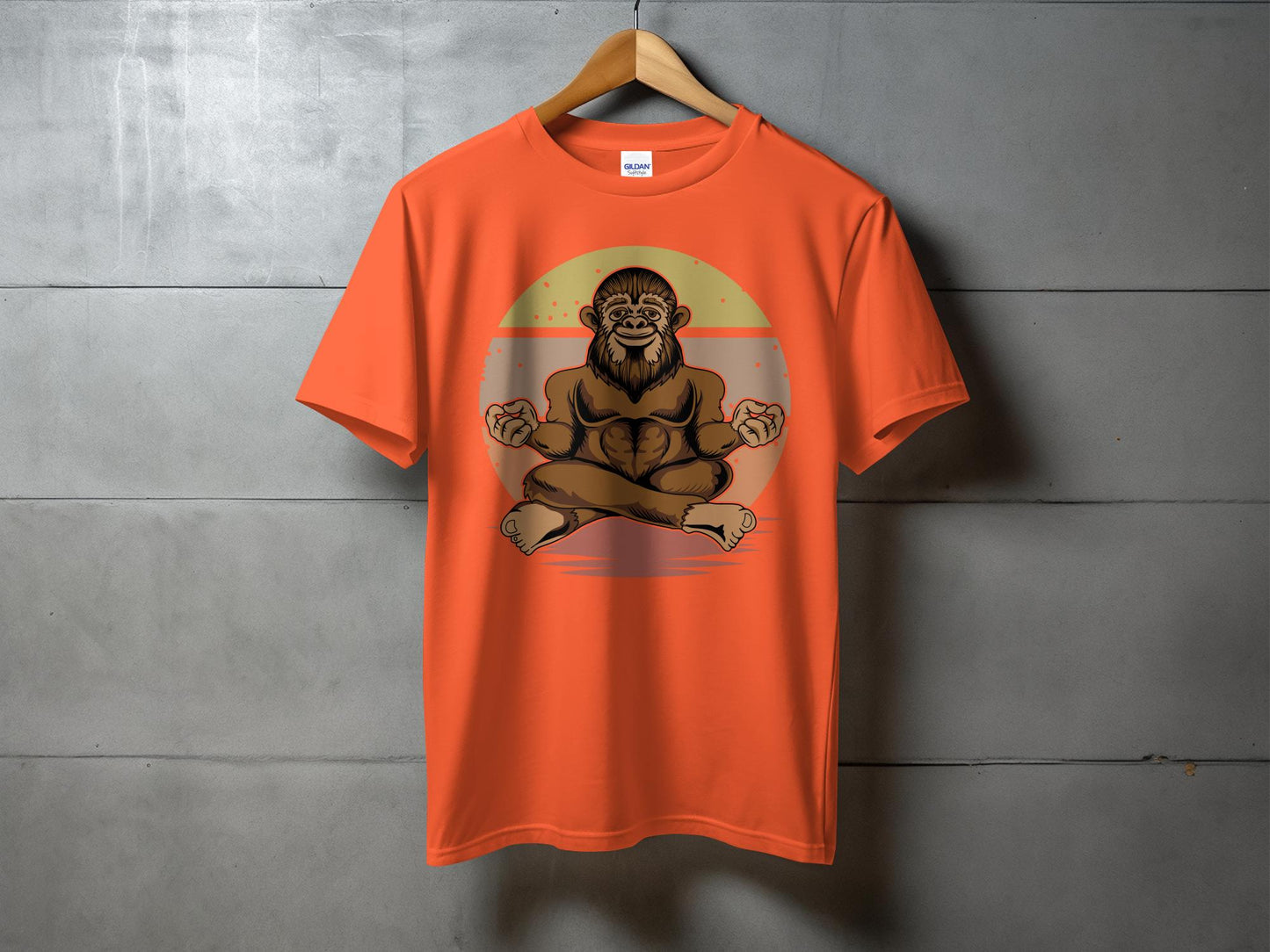 Meditating Bigfoot Relaxing Yoga Pose T-Shirt