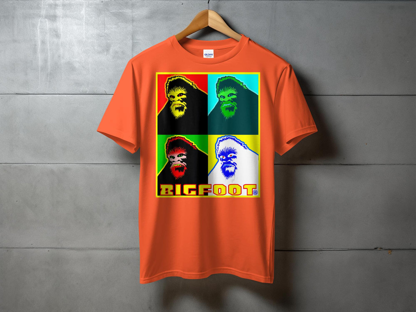 Bigfoot Pop Art Colorful Design T-Shirt