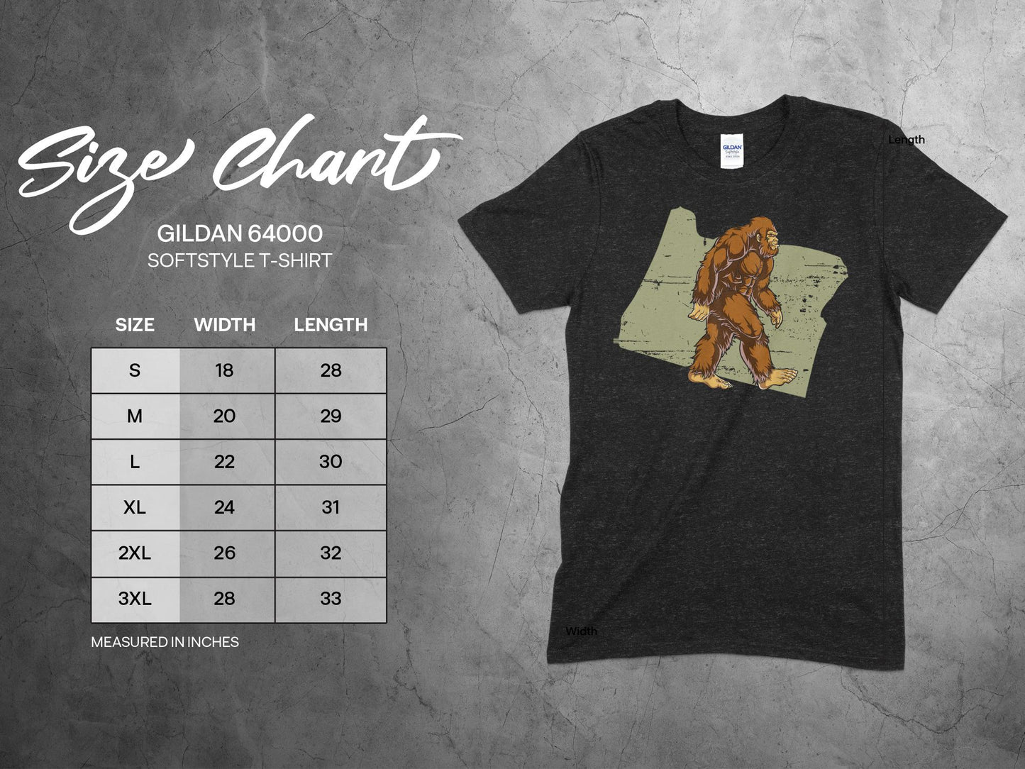 Bigfoot Oregon Shirt, Sasquatch Graphic Tee, Bigfoot Silhouette T-Shirt, Mythical Creature Apparel, Pacific Northwest Bigfoot