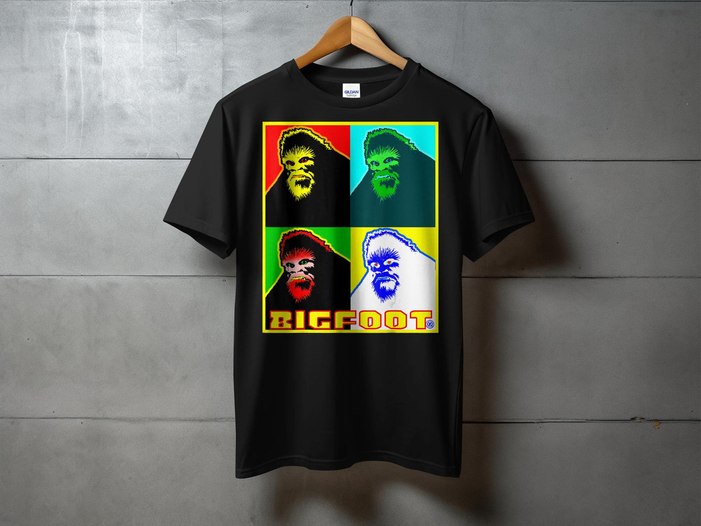 Bigfoot Pop Art Colorful Design T-Shirt