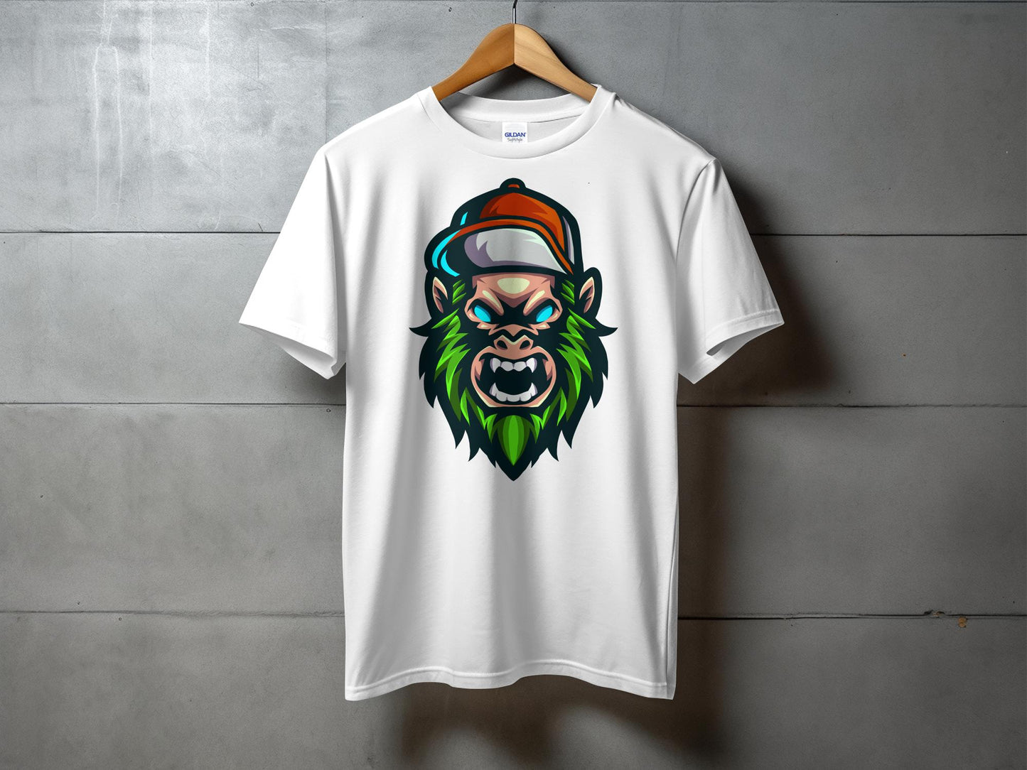 Bigfoot Trucker Graphic Tee, Urban Streetwear, Mythical Creature T-Shirt, Trendy Outdoors, Unique Bigfoot Design Shirt