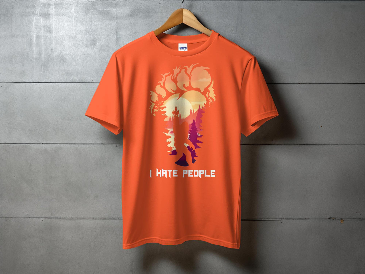 Unique I Hate People Funny Bigfoot Sasquatch T-Shirt