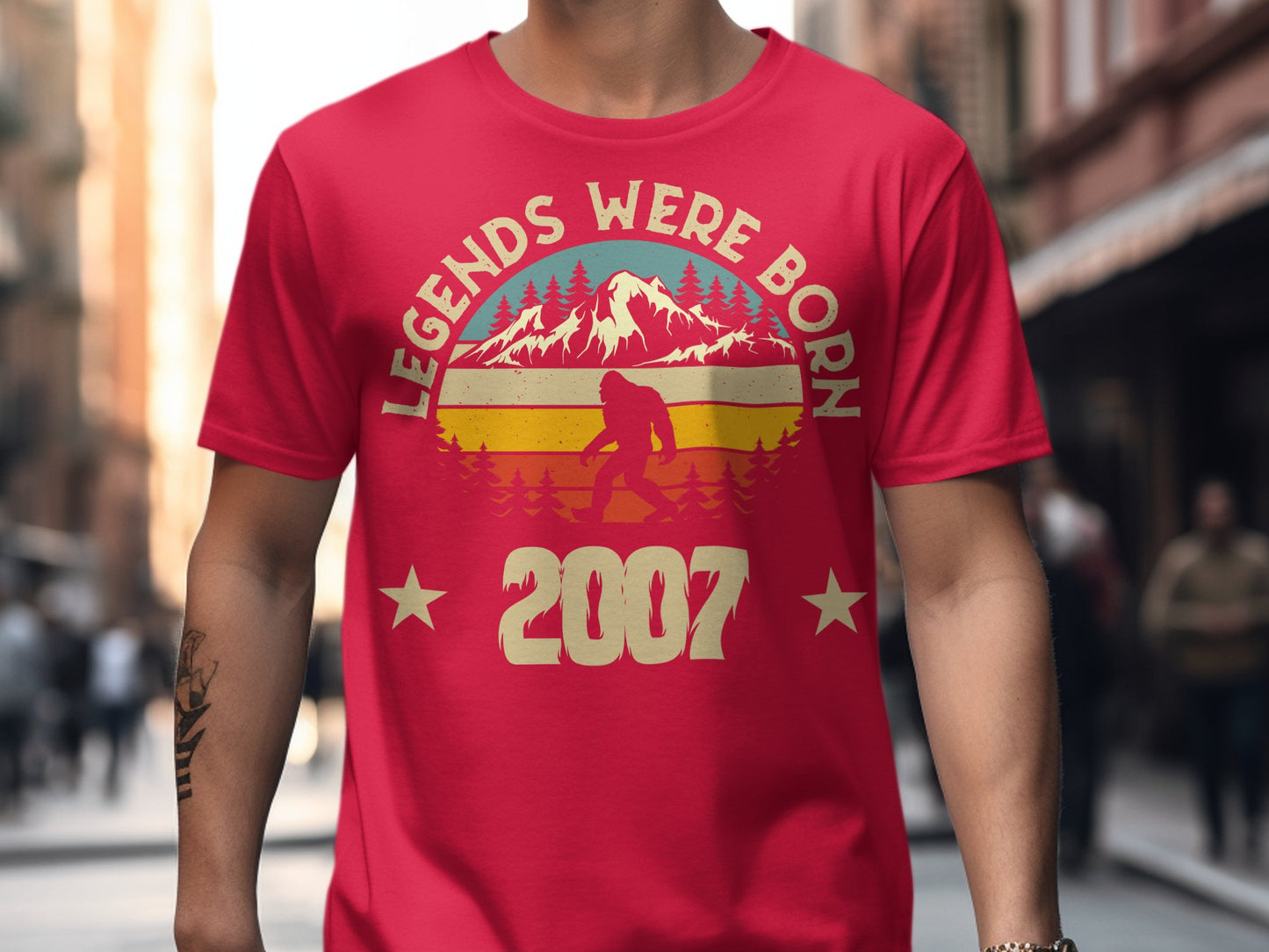 Legends Were Born 2007 Bigfoot Themed T-Shirt