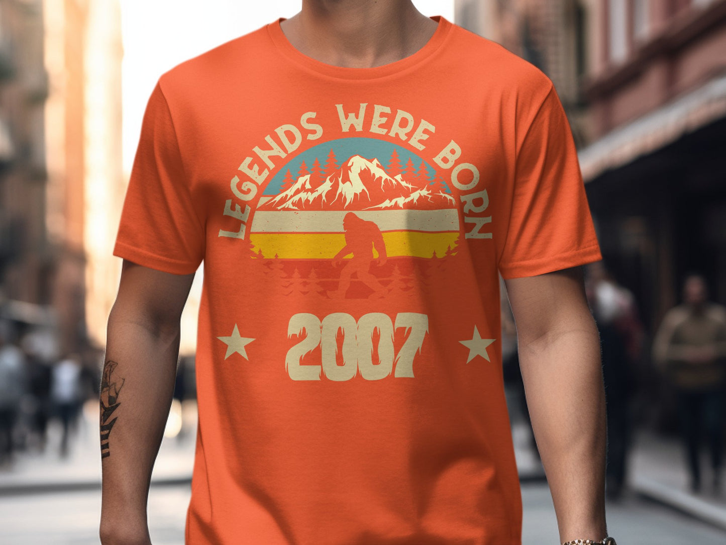 Legends Were Born 2007 Bigfoot Themed T-Shirt