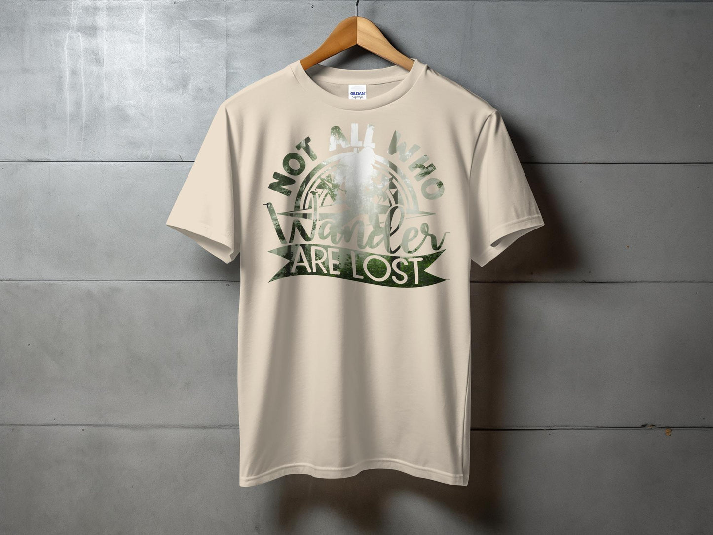 Not All Who Wander Are Lost Bigfoot T-Shirt, Outdoor Adventure Shirt, Hiking Graphic Tee, Wilderness Lover Gift, Unisex Casual Top