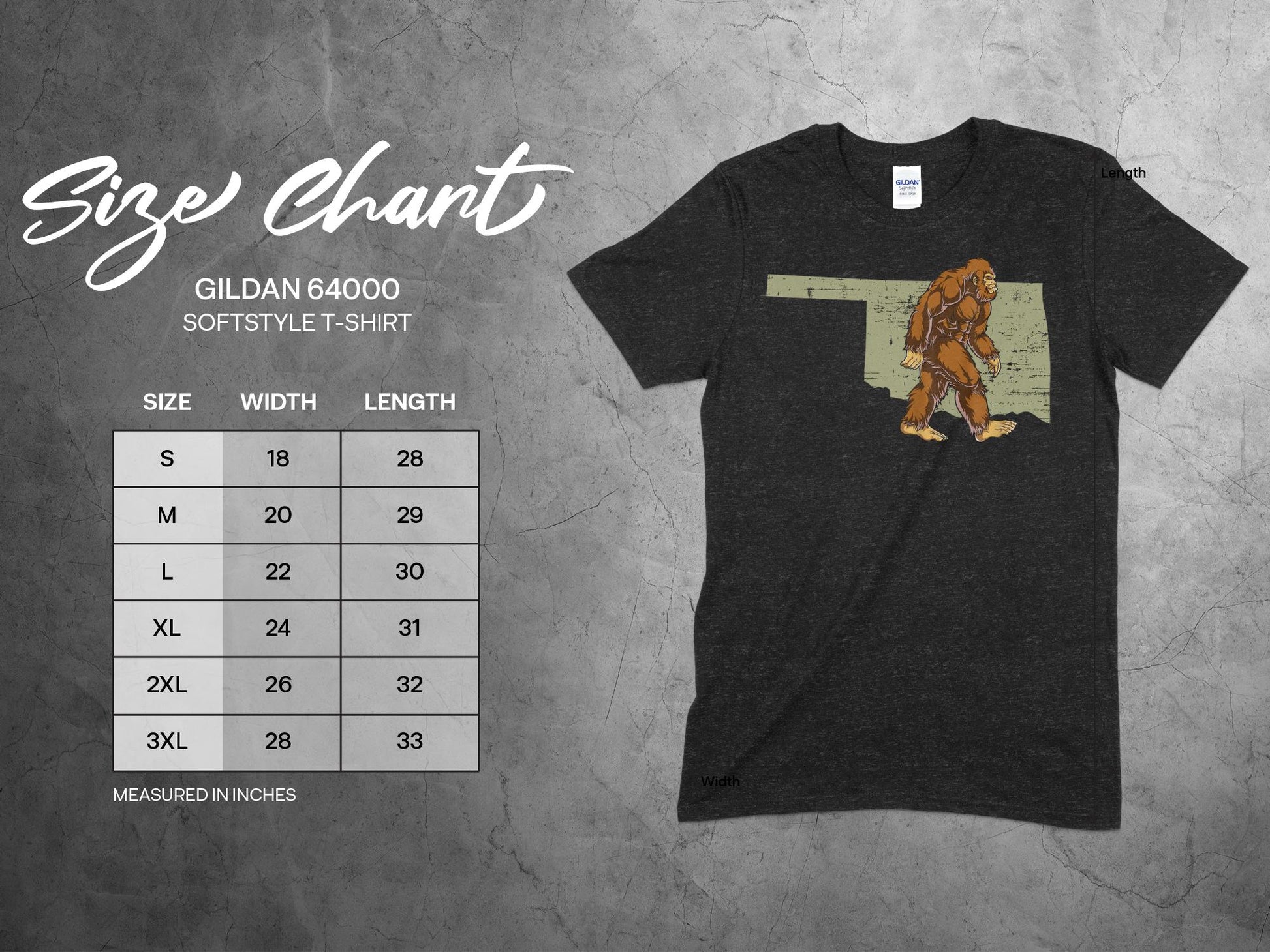 Oklahoma Bigfoot Graphic T-Shirt