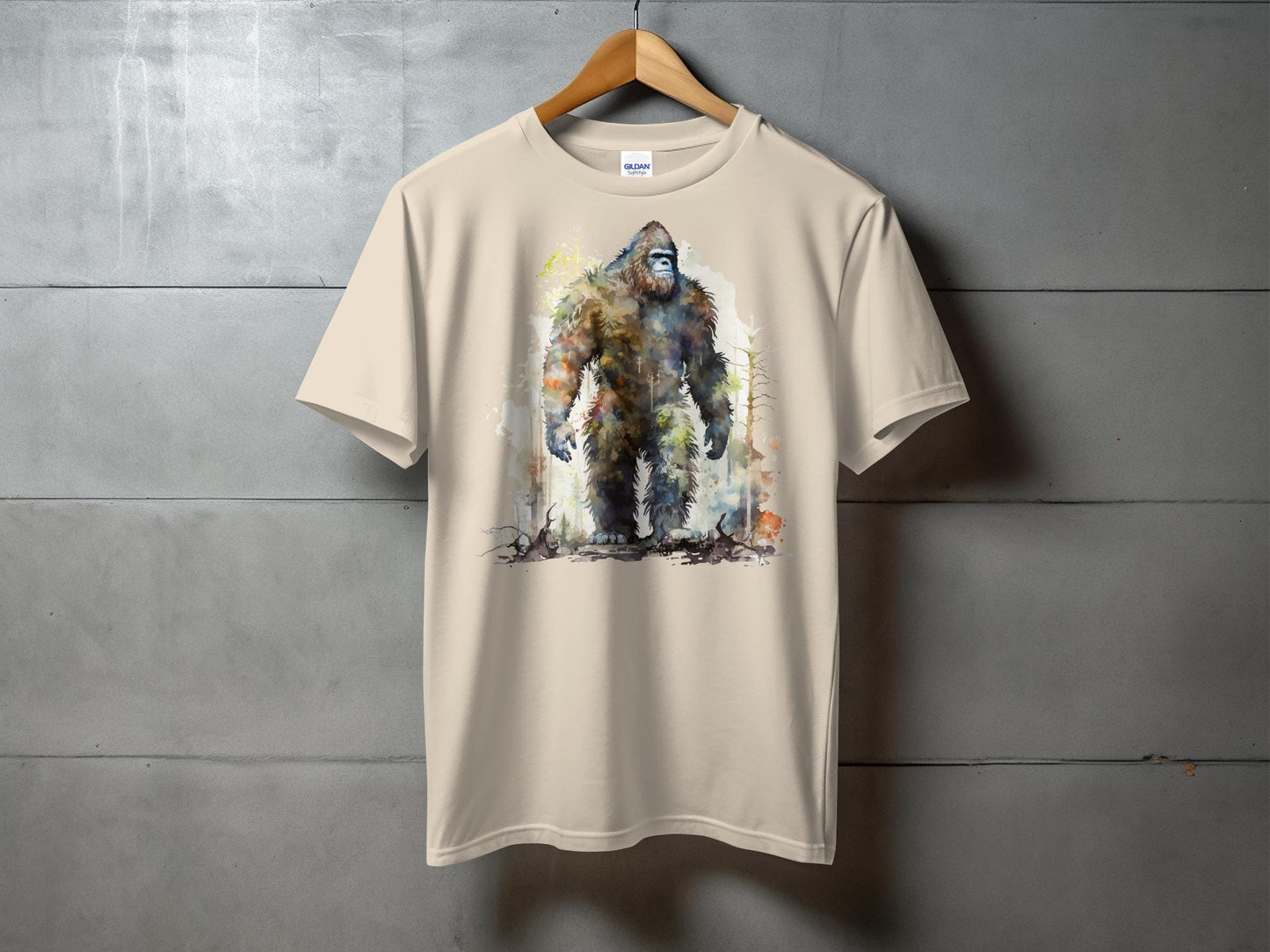 Bigfoot Shirt, Sasquatch T-Shirt, Yeti Graphic Tee, Mountain Bigfoot Art, Cryptid Enthusiast Gift, Mythical Creature Shirt