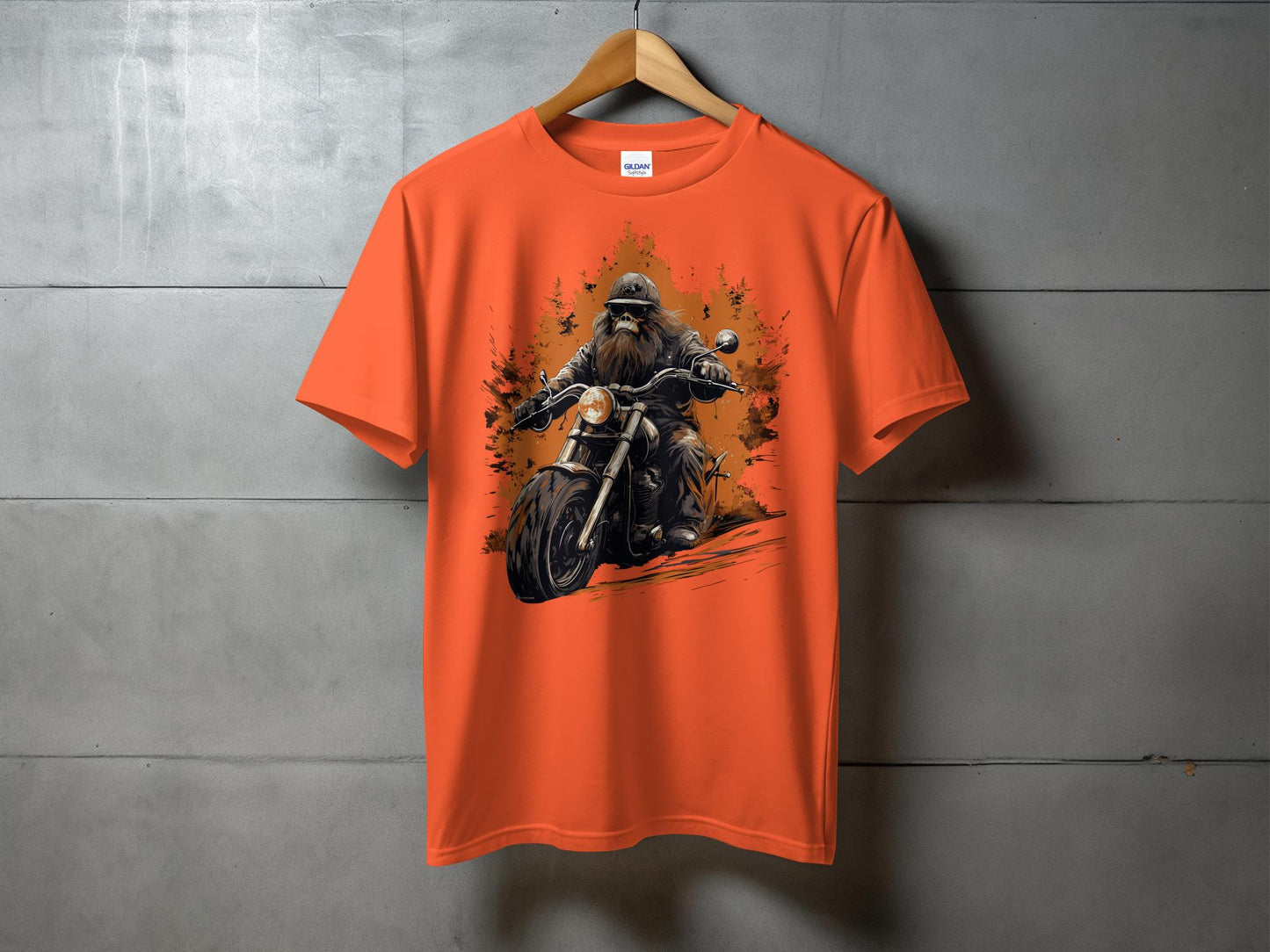 Bigfoot Biker T-Shirt, Sasquatch Motorcycle Tee, Cryptid Rider Shirt, Bigfoot Enthusiast Gift, Biking Adventure Graphic Tee