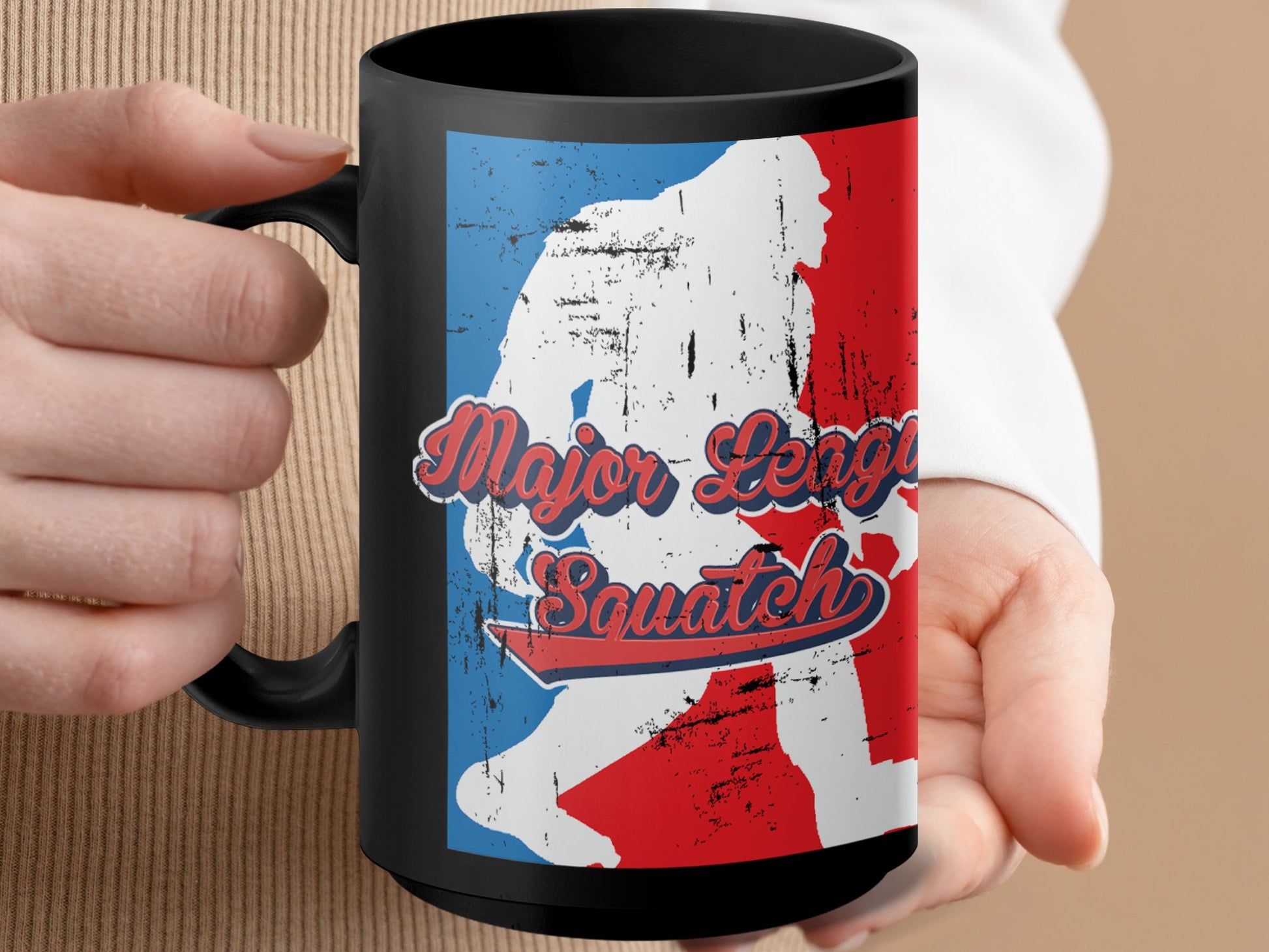 Major League Squatch Mug - Funny Bigfoot Baseball Coffee Cup for Sasquatch Lovers - Unique Gift Idea